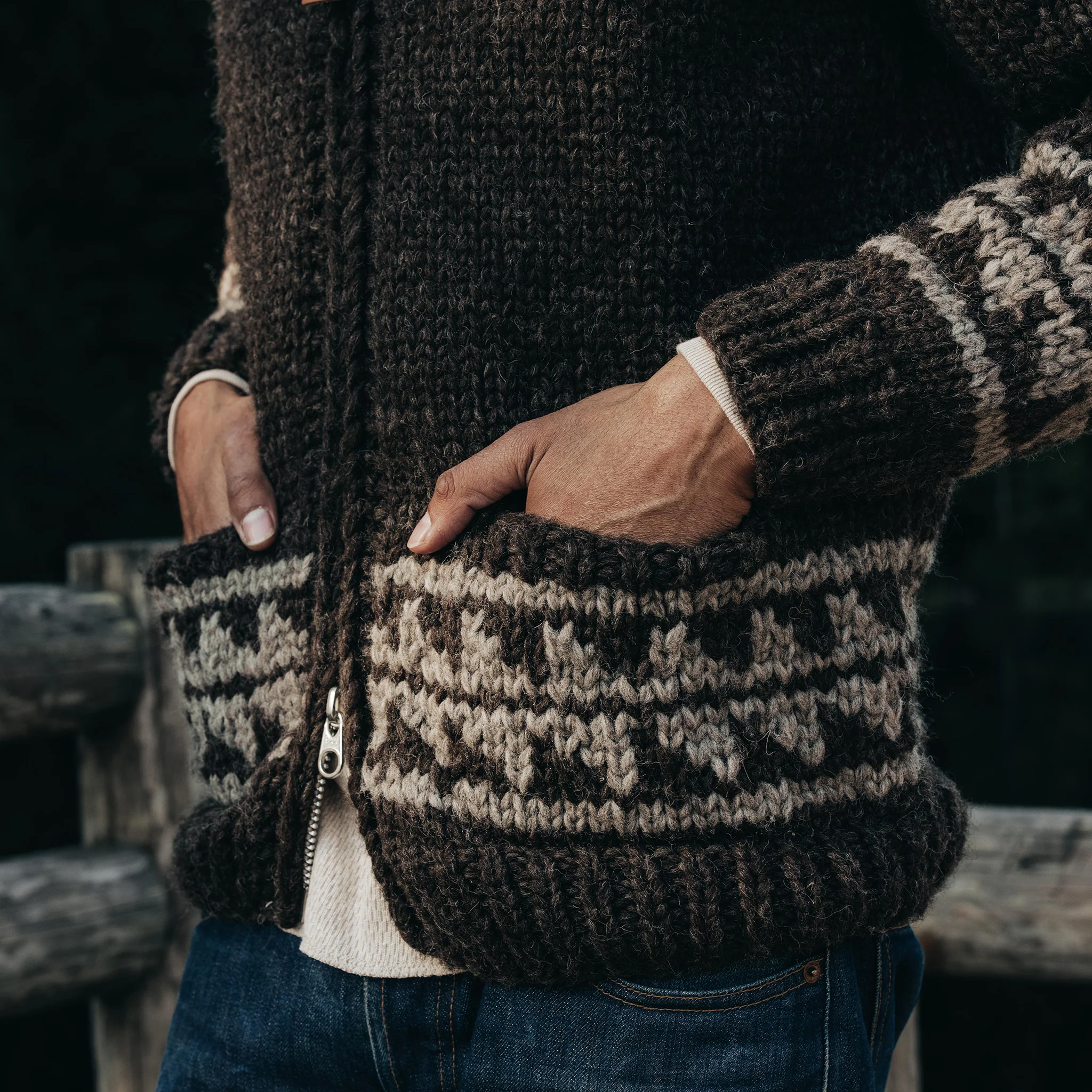 The Seawall Hand-Knit Sweater in Mahogany - Image 4