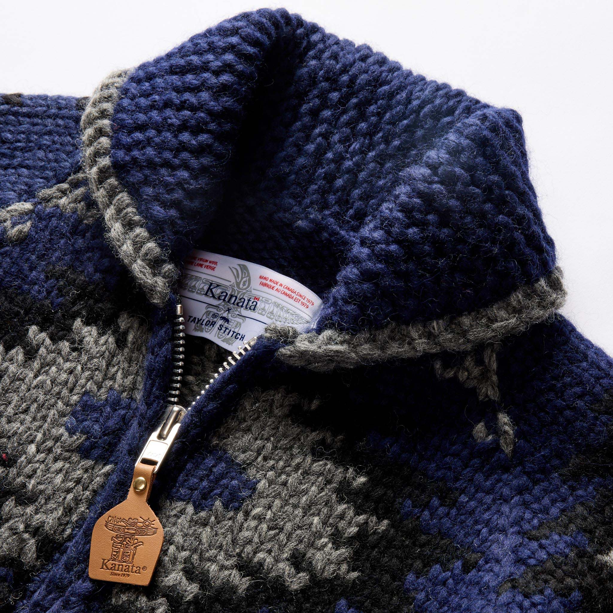 The Seawall Hand-Knit Sweater in Navy Kilim - Image 6