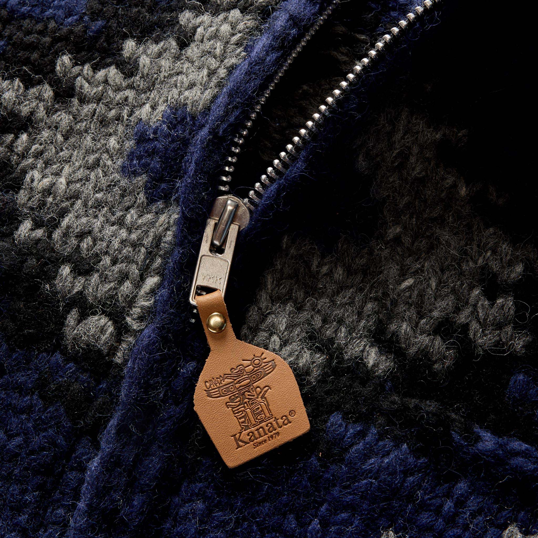 The Seawall Hand-Knit Sweater in Navy Kilim - Image 7