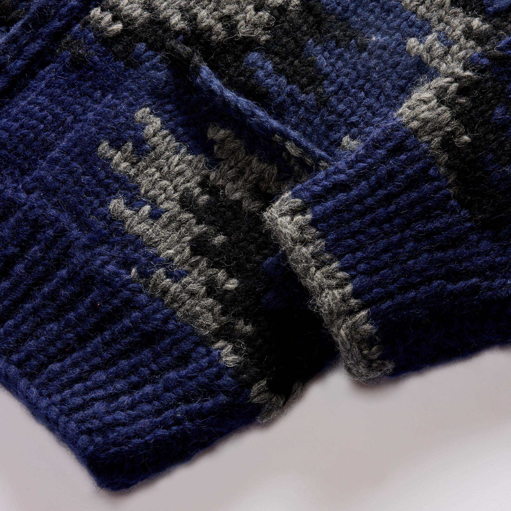 The Seawall Hand-Knit Sweater in Navy Kilim - Image 8