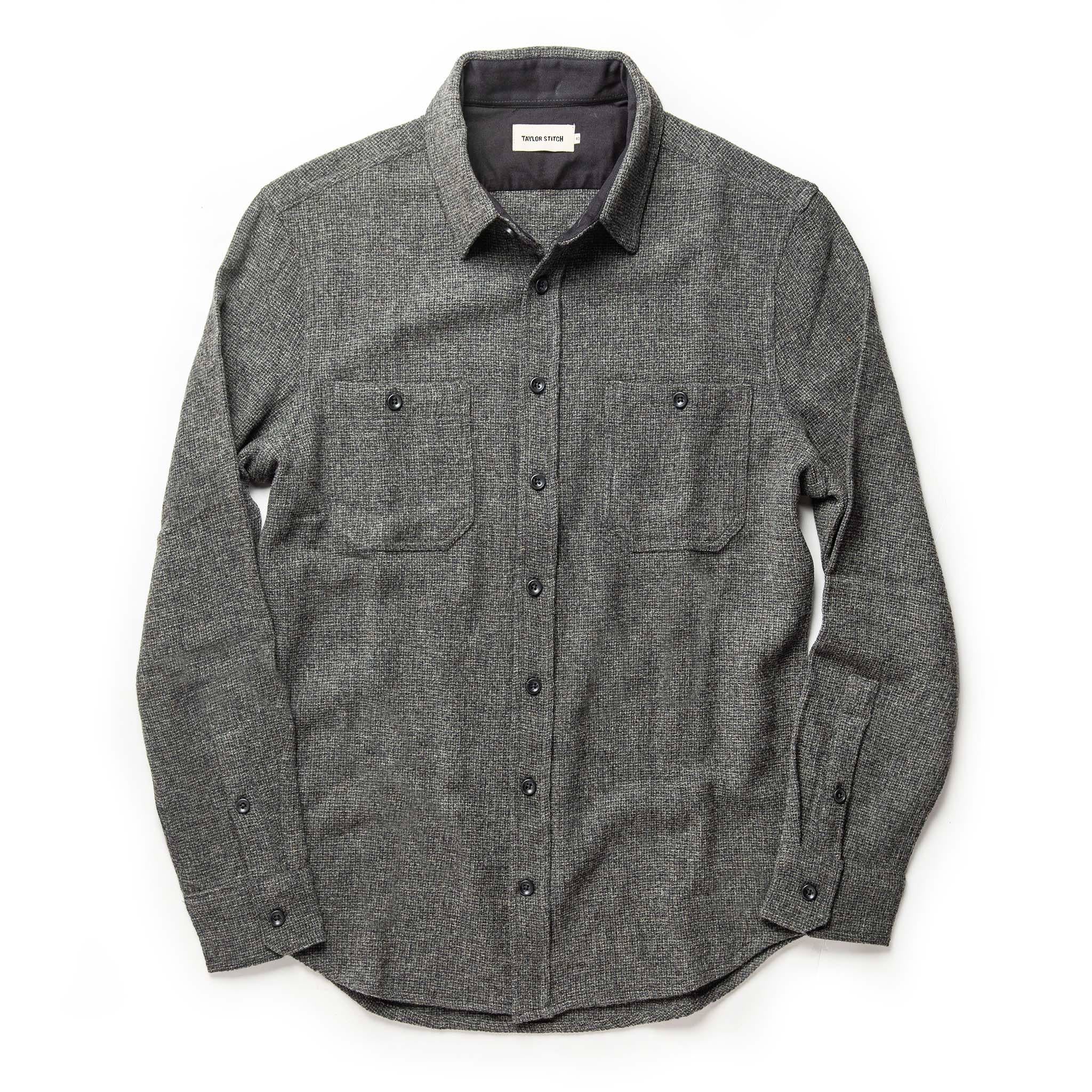The Service Shirt in Ash Melange Wool - Image 9