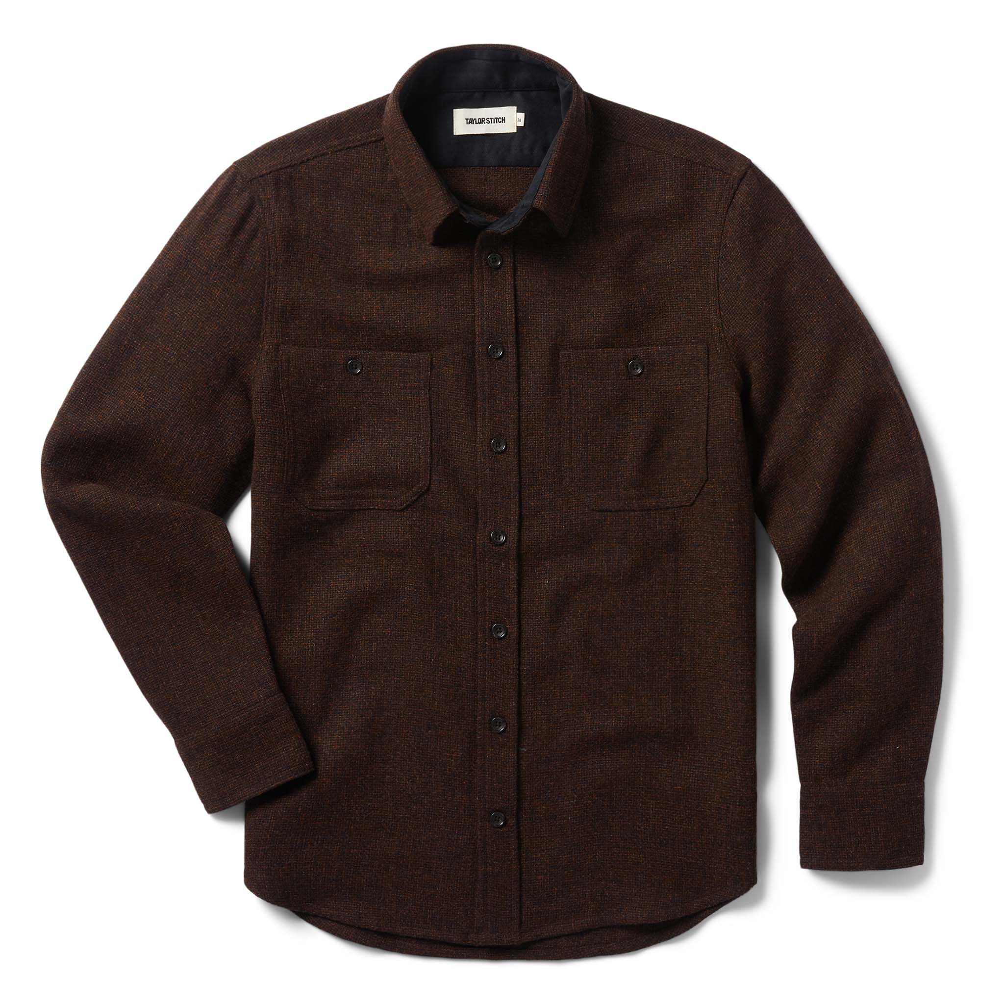 The Service Shirt in Ginger Melange Wool - Image 7