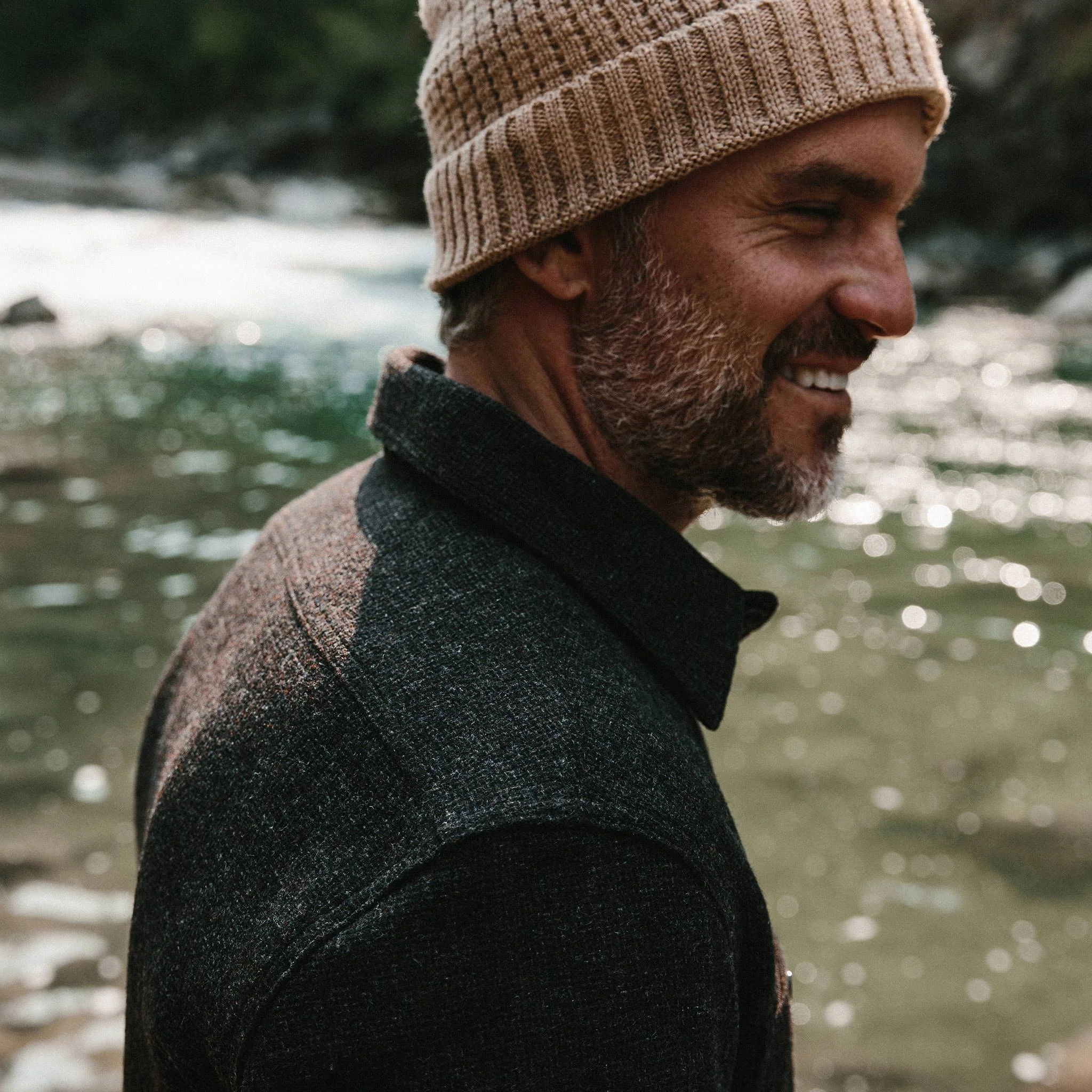 The Service Shirt in Moss Melange Wool - Image 4