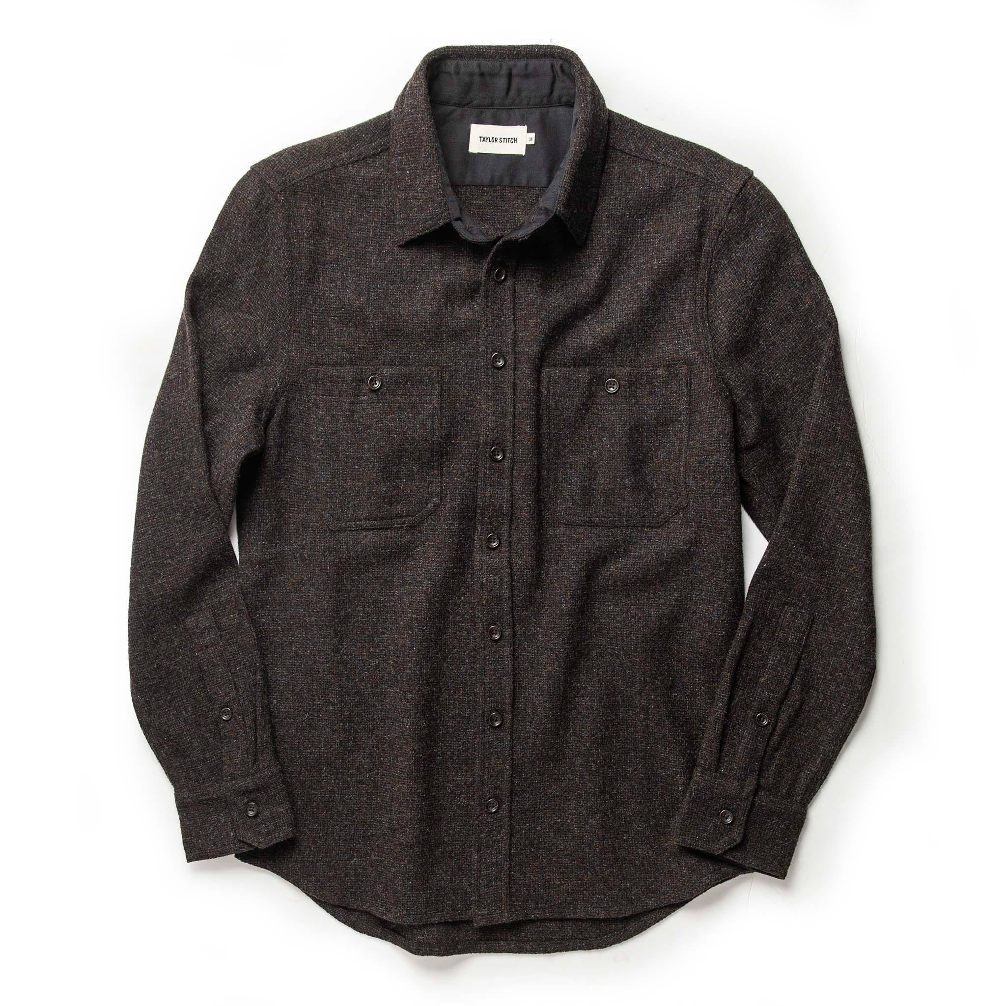 The Service Shirt in Moss Melange Wool - Image 9