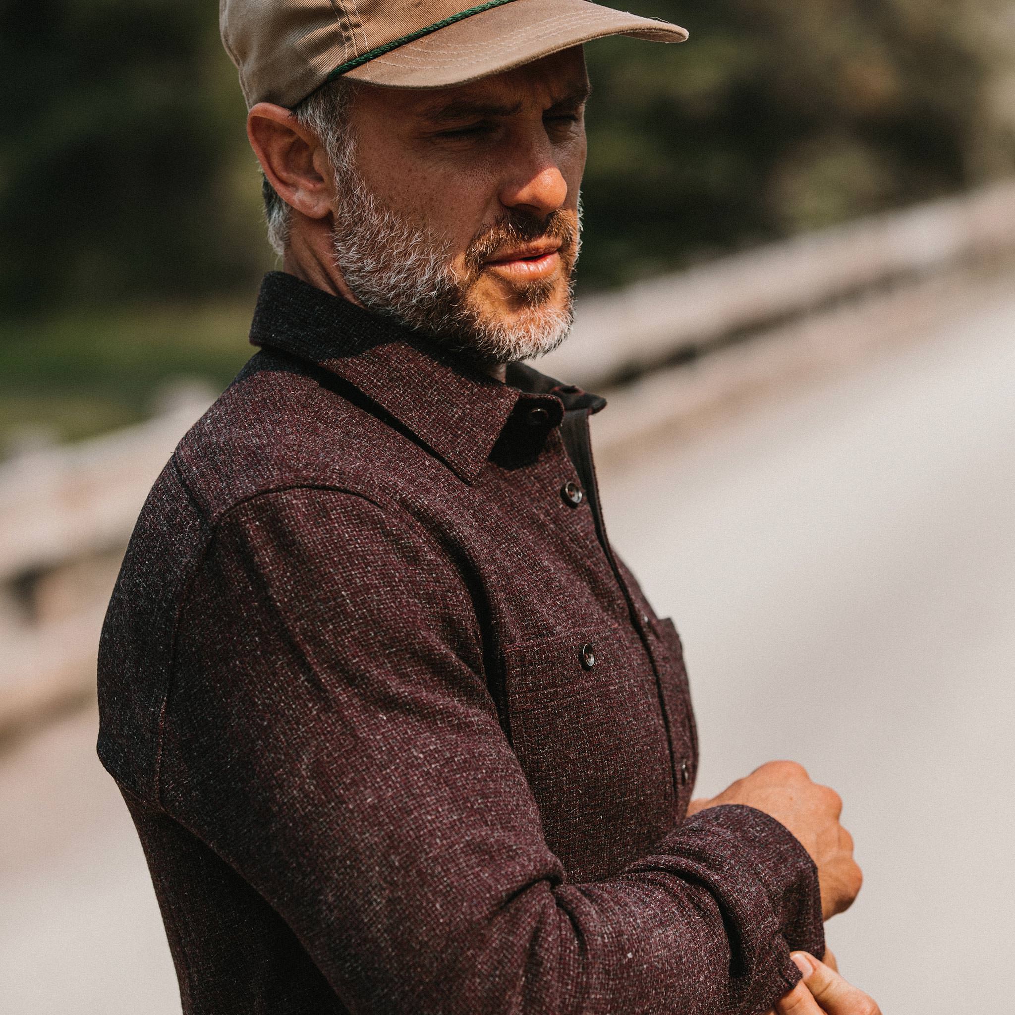 The Service Shirt in Port Melange Wool - Image 4