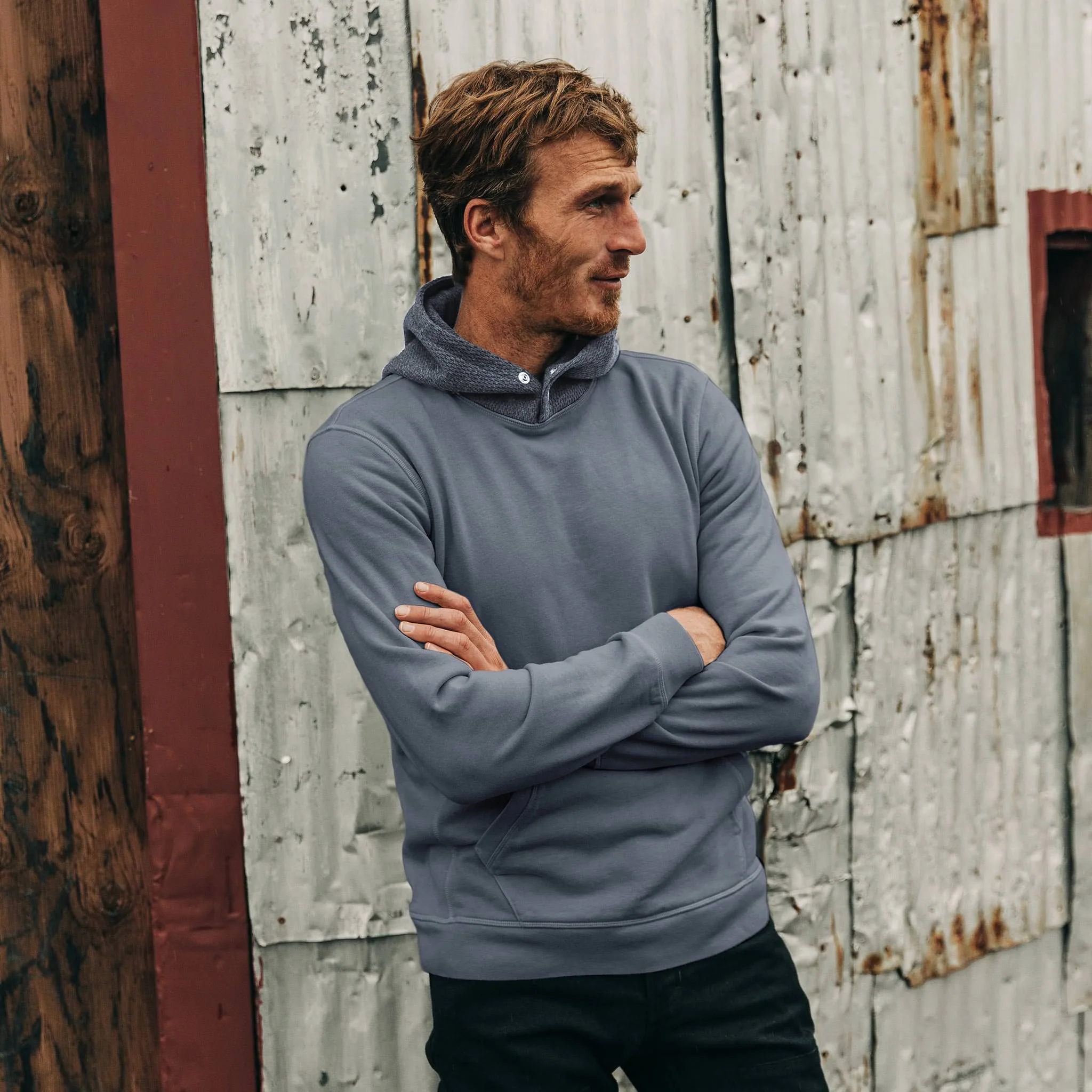 The Shackleton Hoodie in Ocean - Image 2