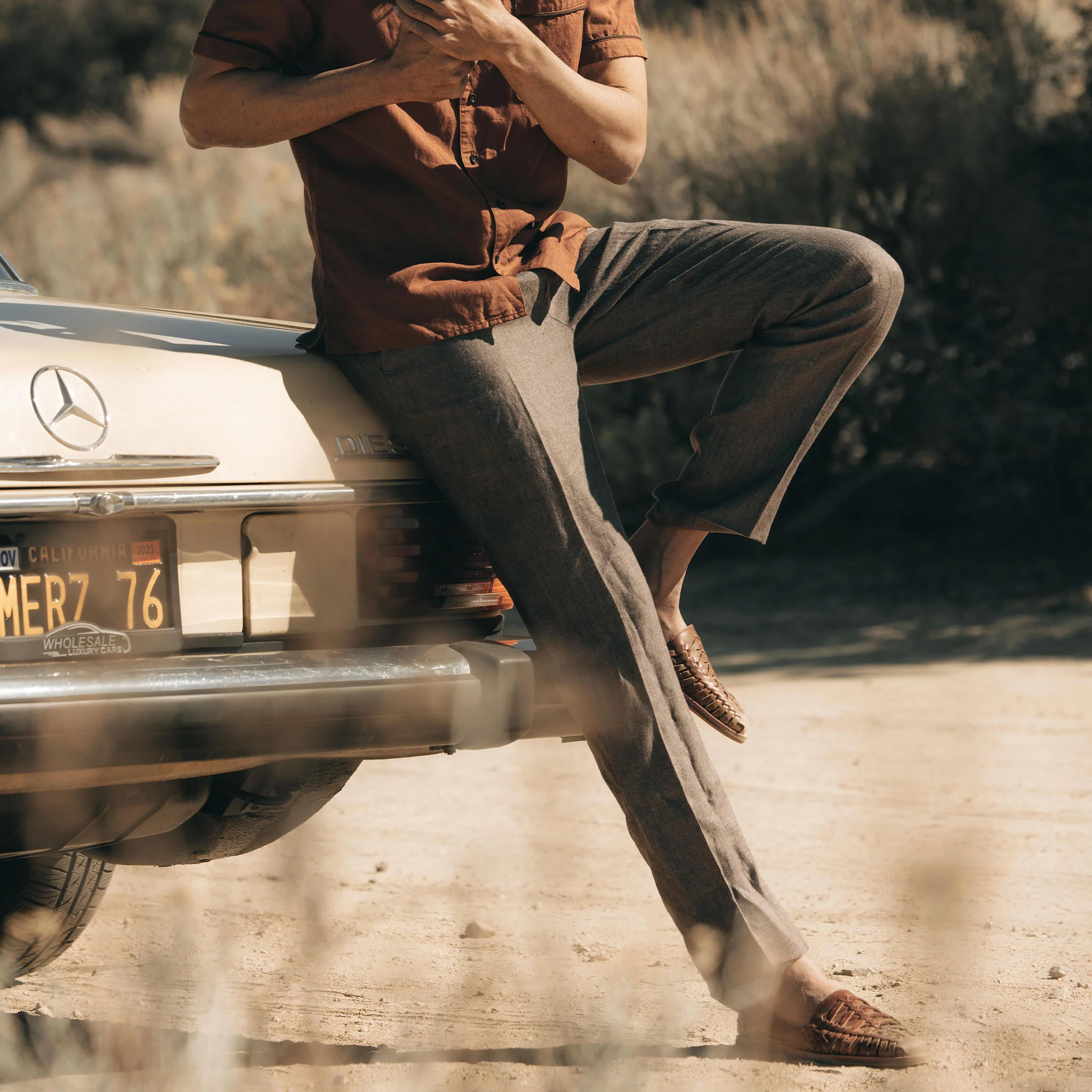 The Sheffield Trouser in Cocoa Linen - Image 3