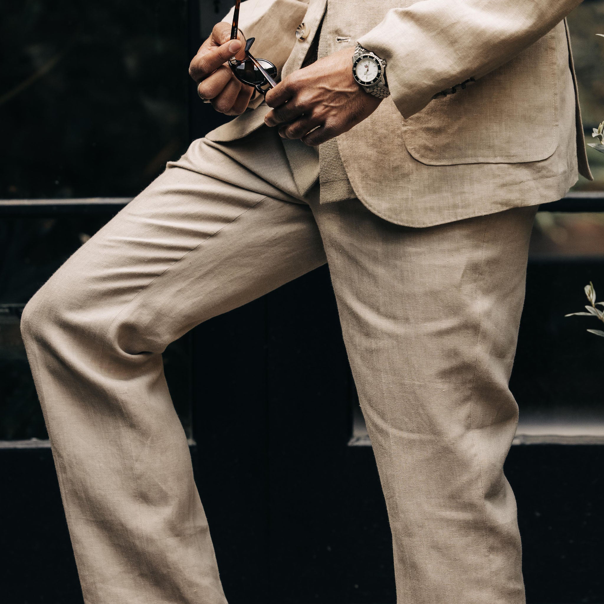 The Sheffield Trouser in Natural Linen - Image 2
