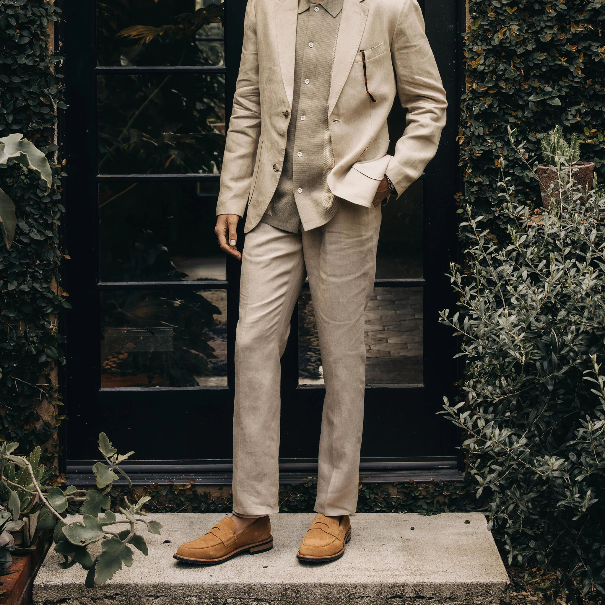 The Sheffield Trouser in Natural Linen - Image 3