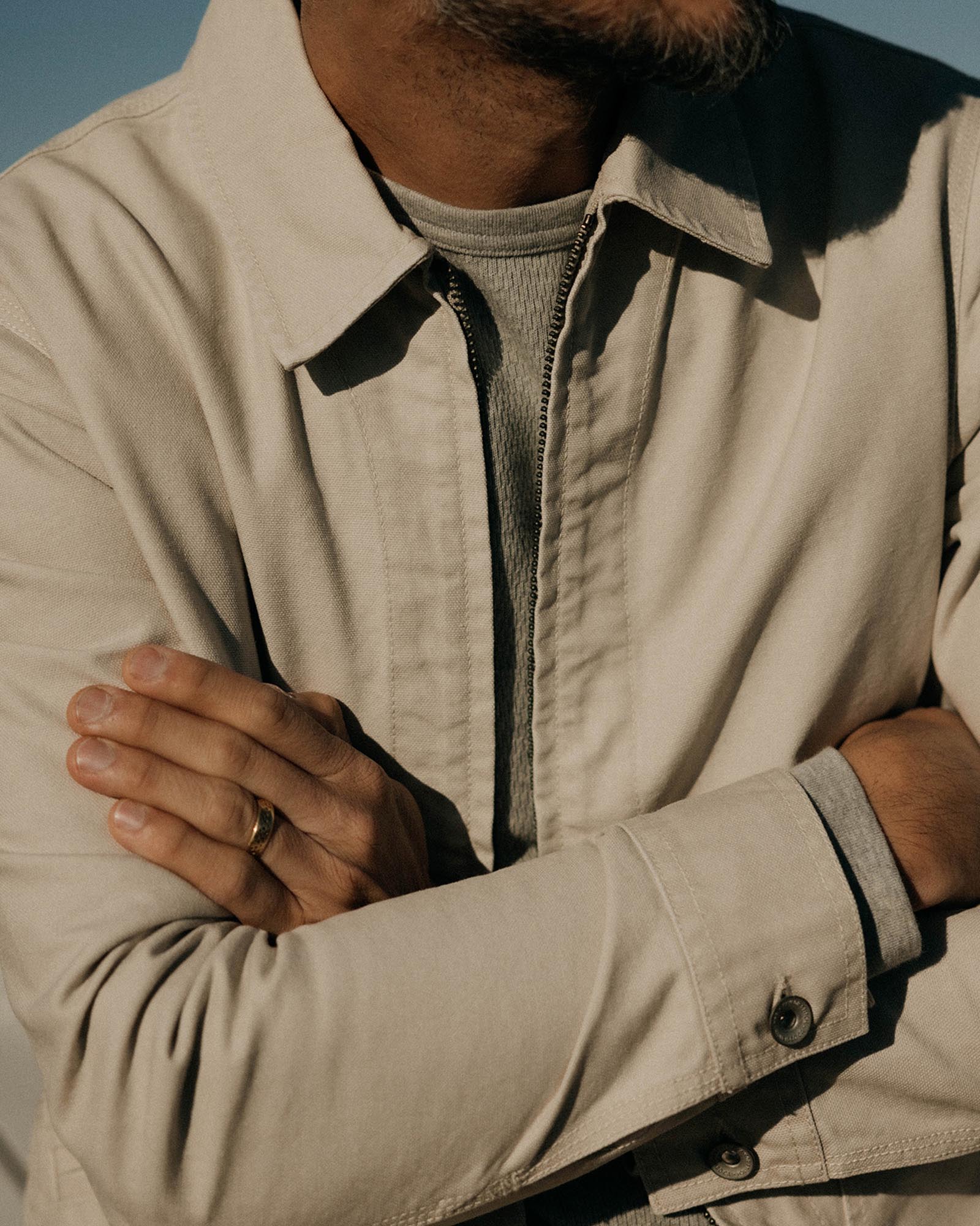 The Shifter Jacket in Stone Pigment Canvas - Image 3