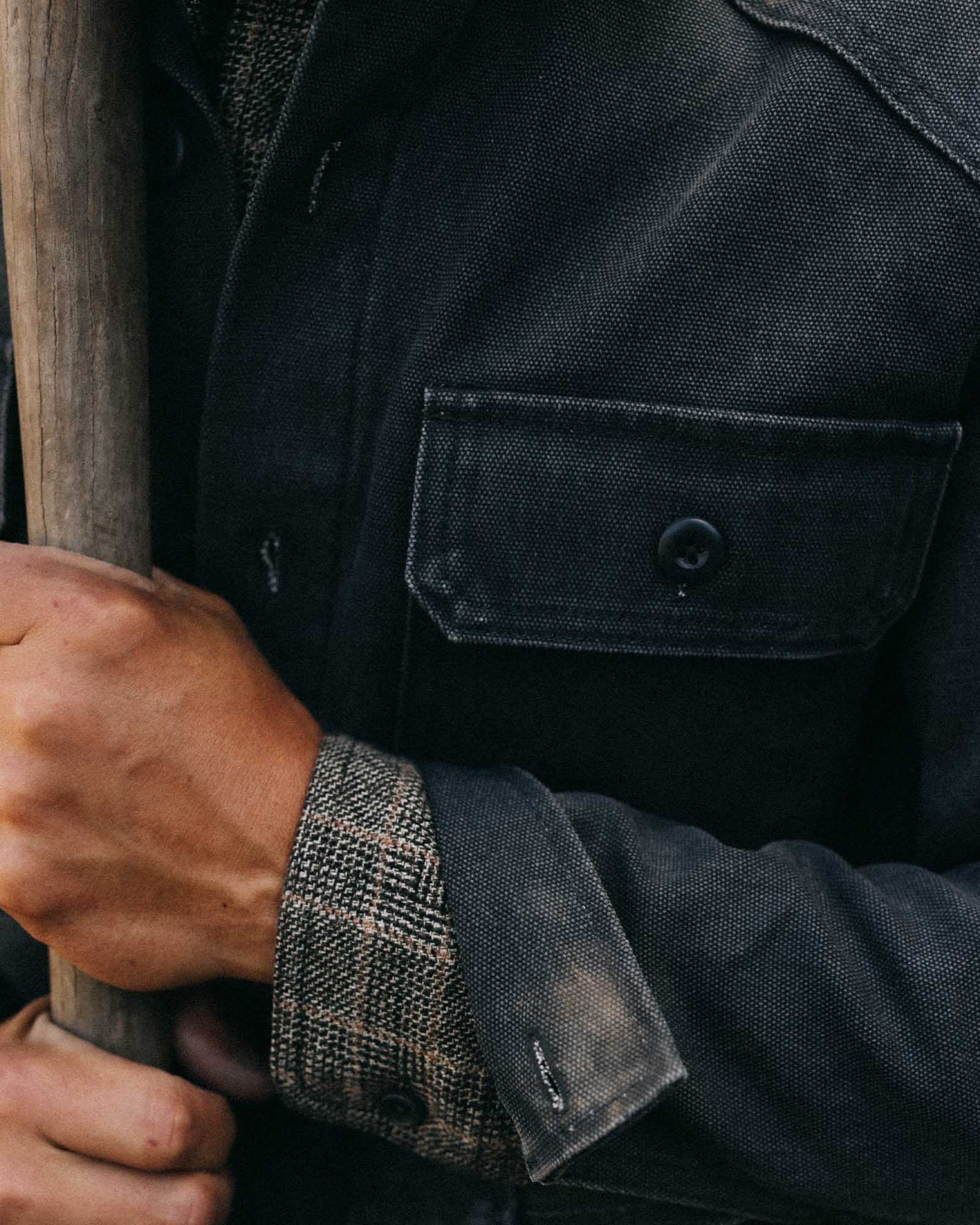 The Shop Shirt in Navy Chipped Canvas - Image 3