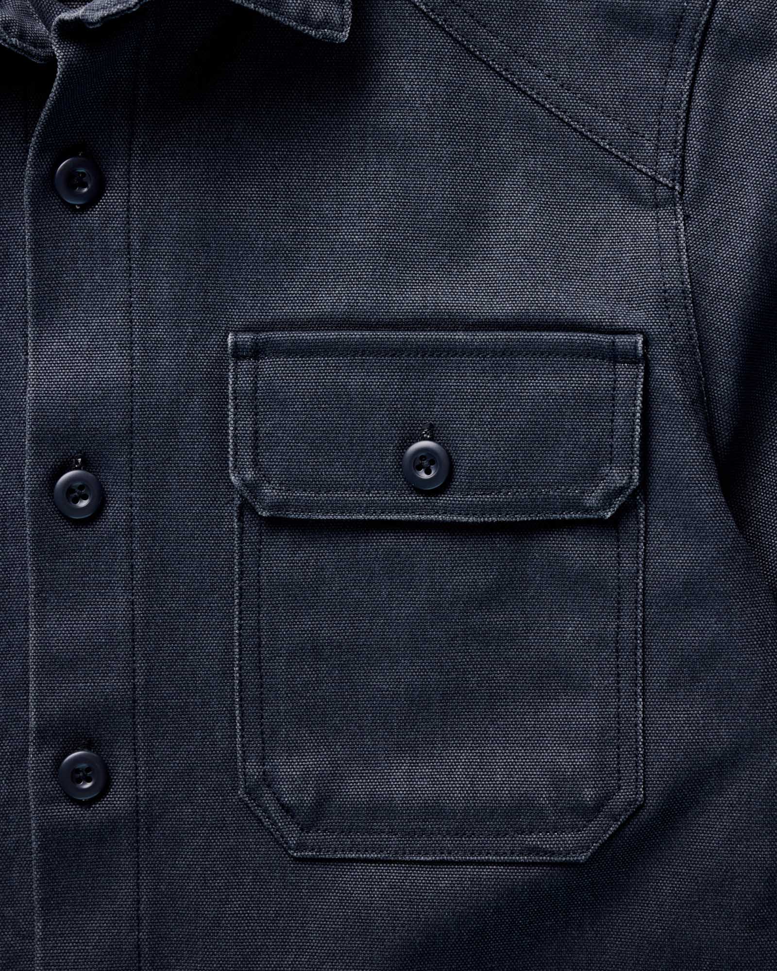 The Shop Shirt in Navy Chipped Canvas - Image 6