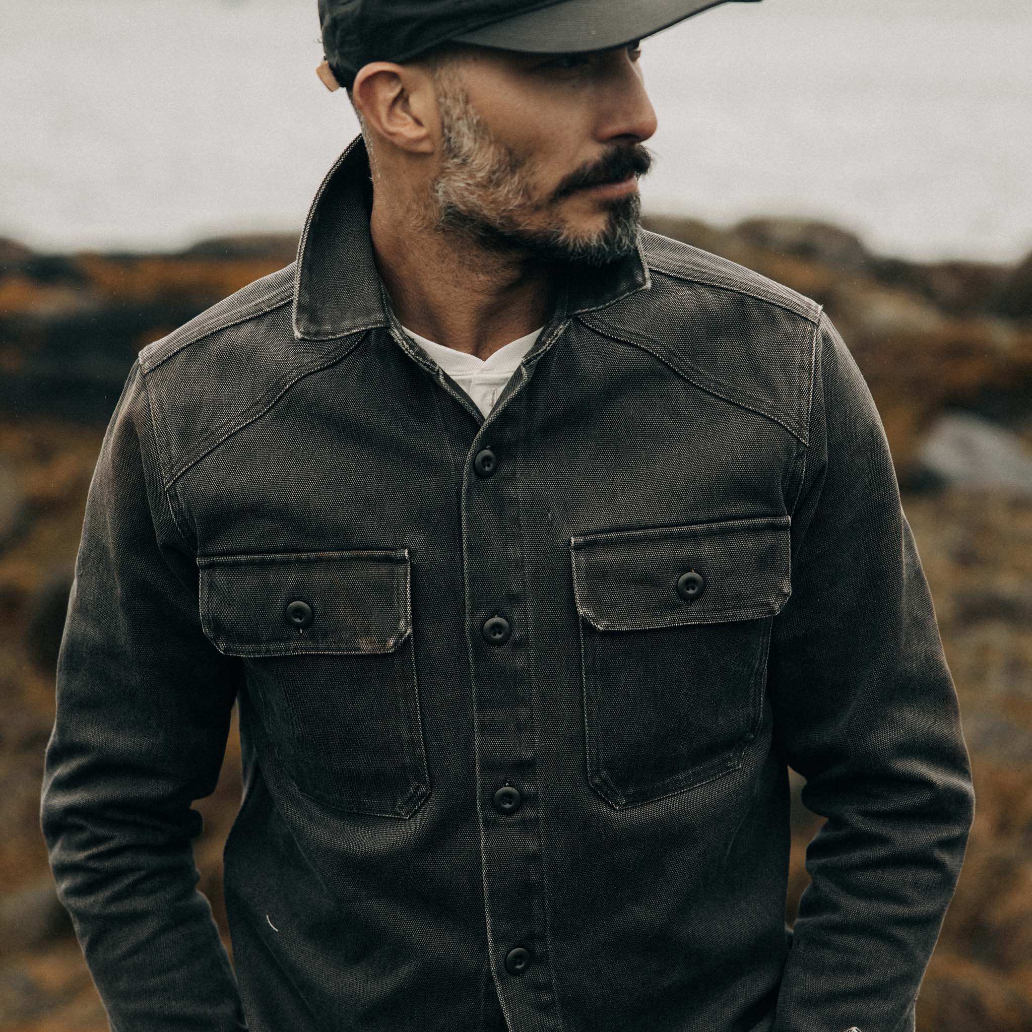 The Shop Shirt in Soil Chipped Canvas - Image 3