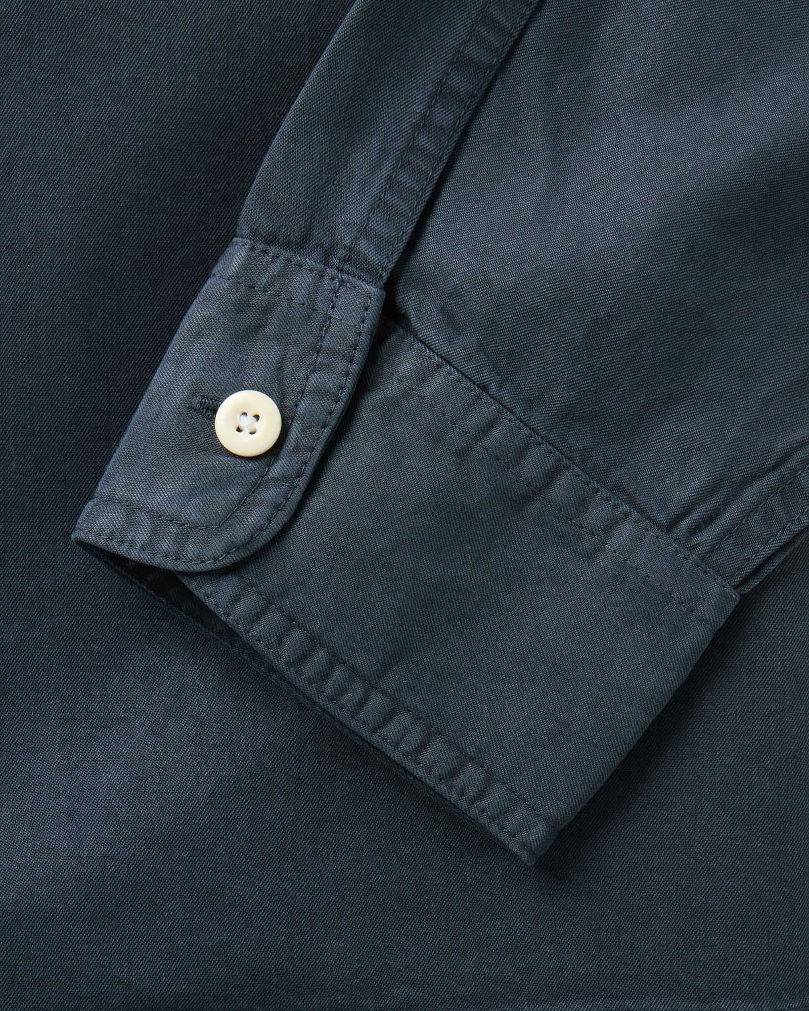 The Shore Shirt in Navy Lyocell - Image 5
