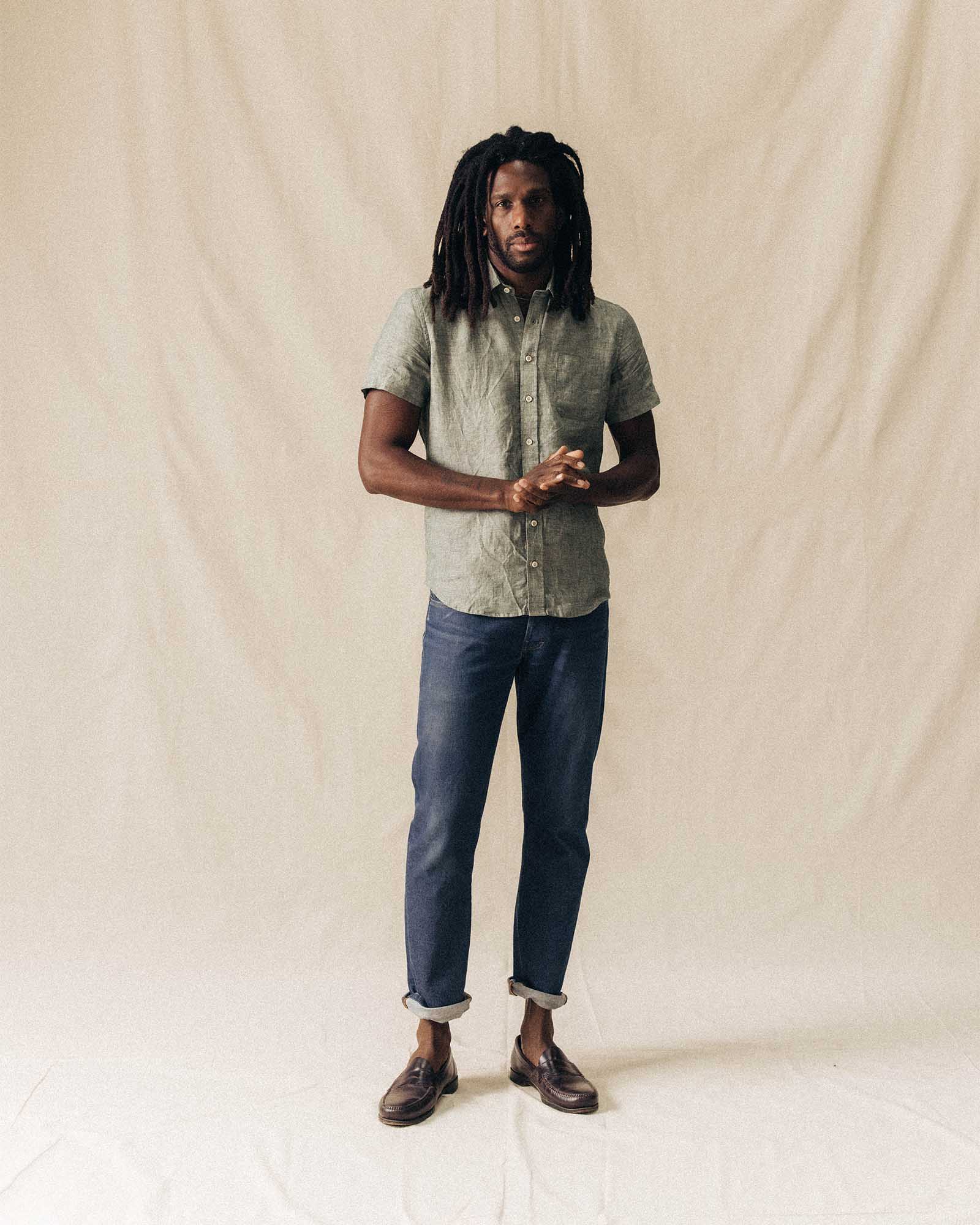 The Short Sleeve California in Cilantro Hemp - Image 2