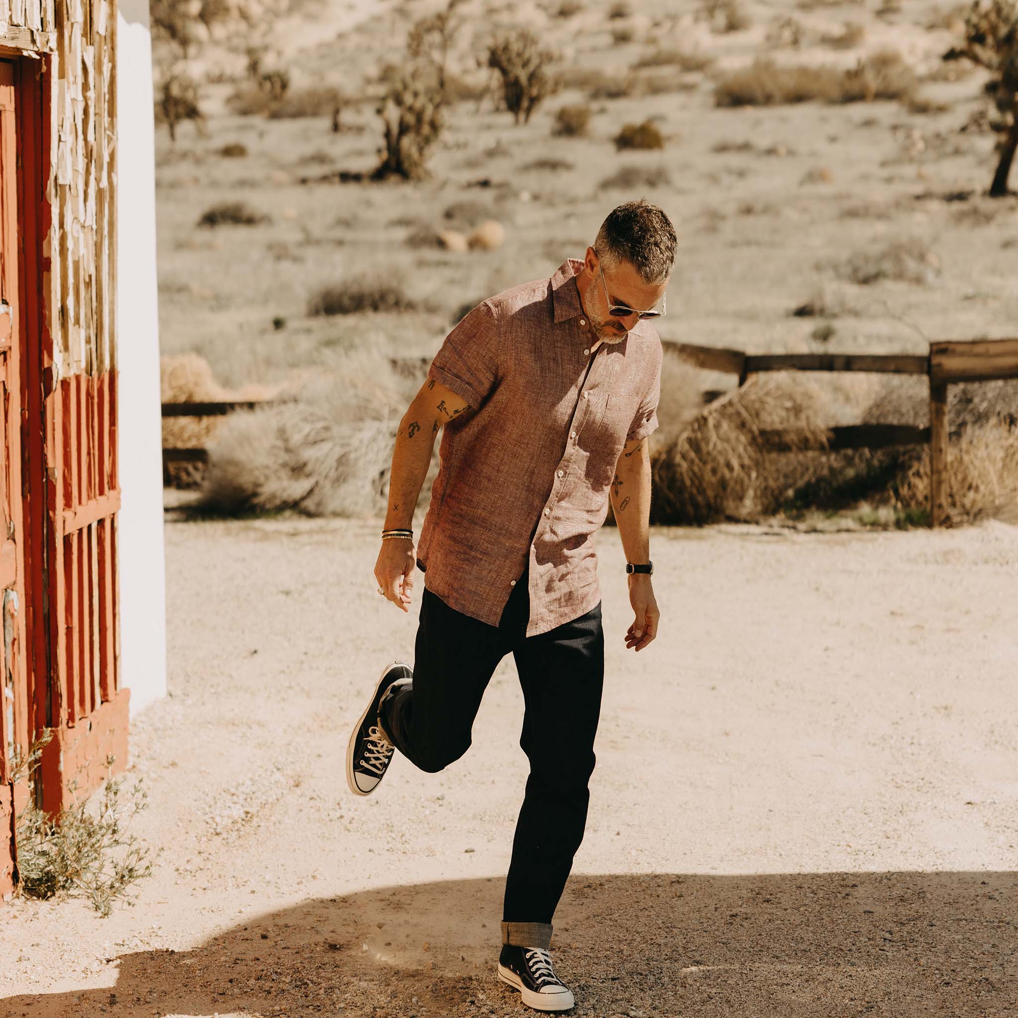 The Short Sleeve California in Dried Cherry Hemp - Image 2