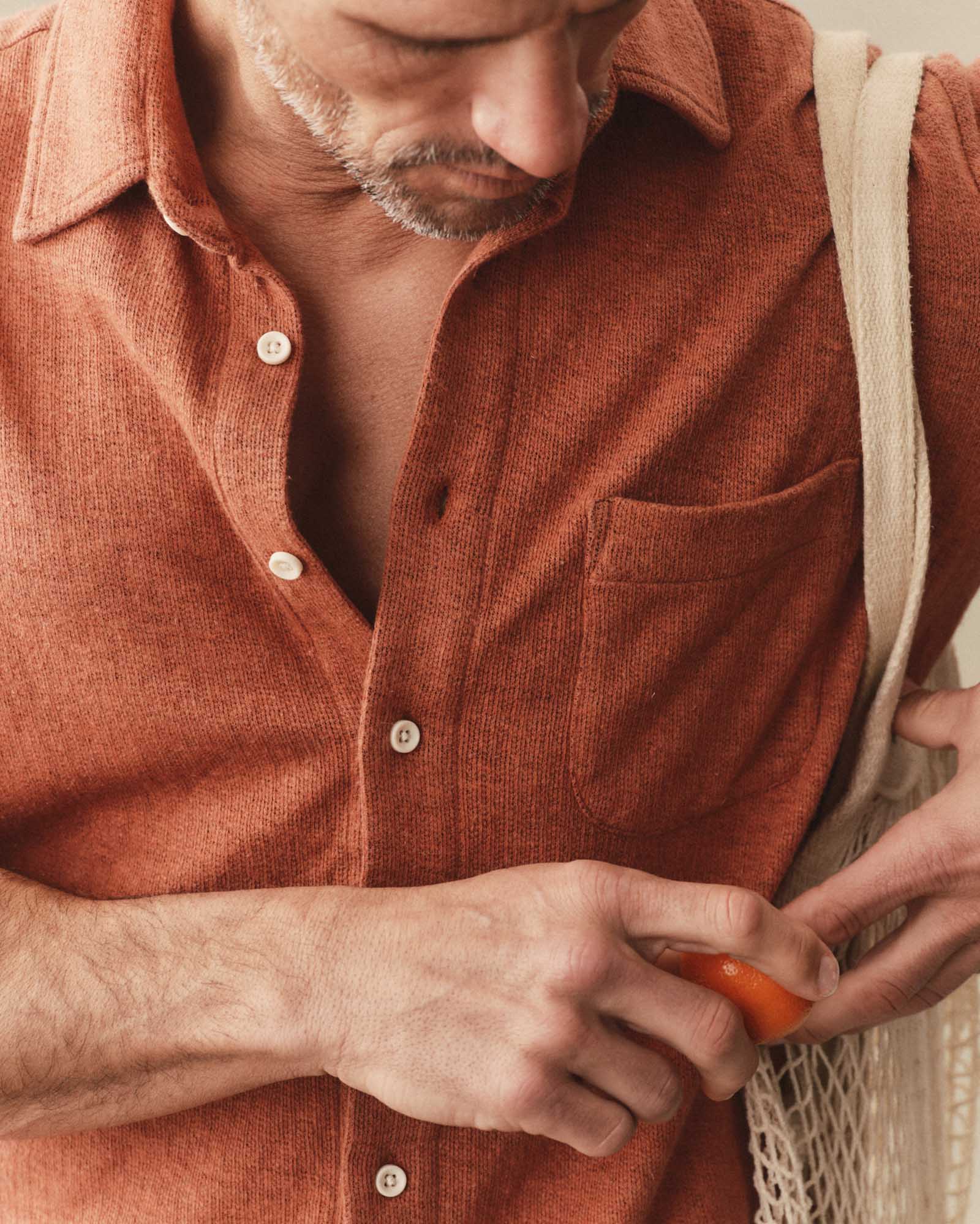The Short Sleeve California in Heather Driftwood Double Knit - Image 4