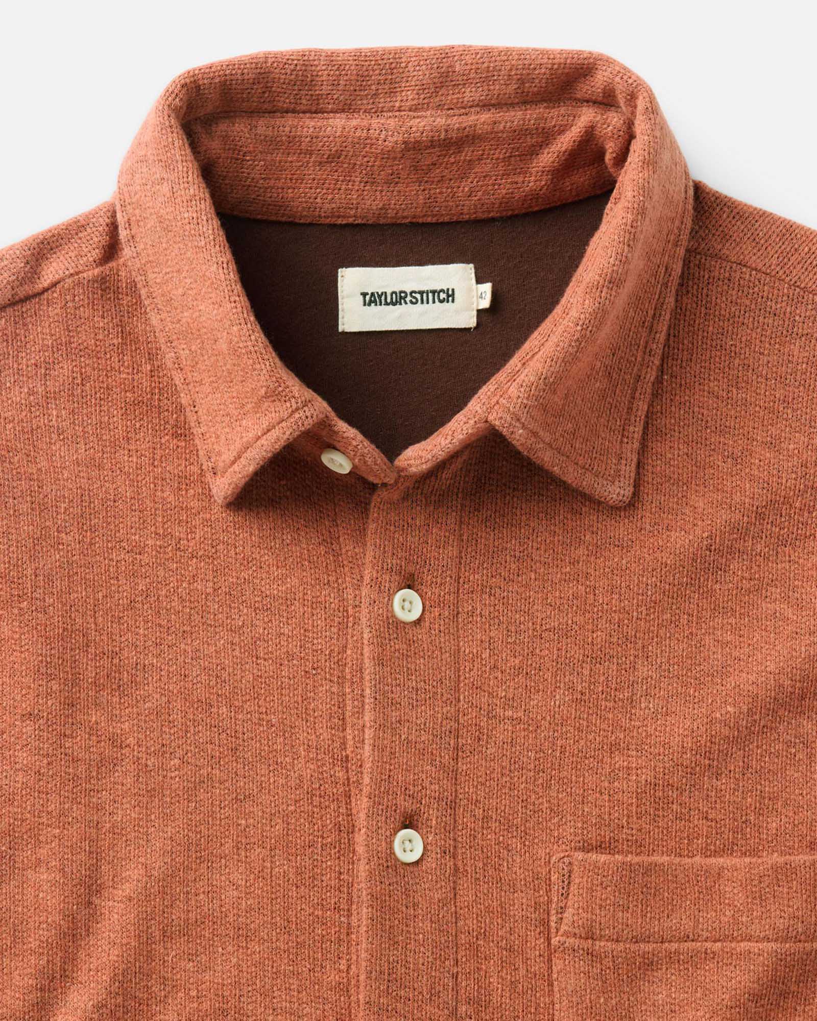 The Short Sleeve California in Heather Driftwood Double Knit - Image 5