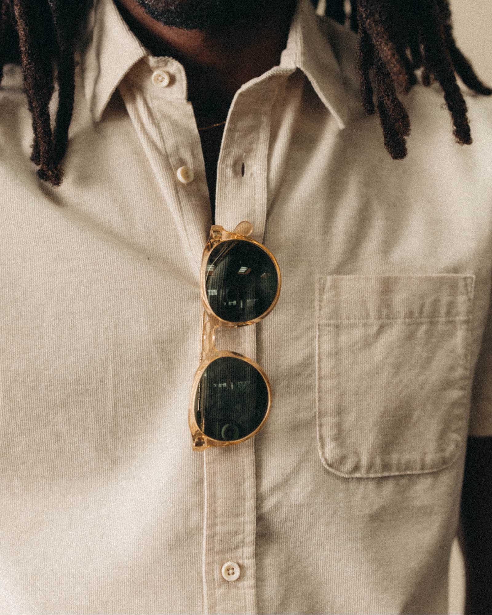 The Short Sleeve California in Heather Oat Cord - Image 3