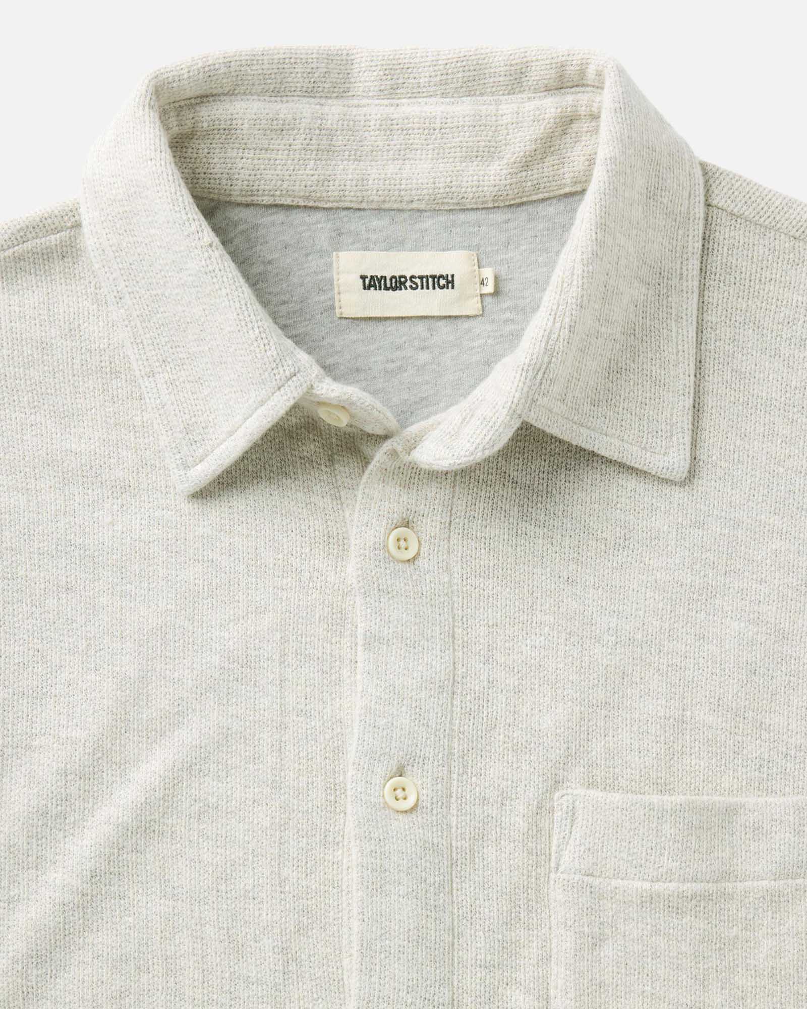 The Short Sleeve California in Heather Oat Double Knit - Image 5