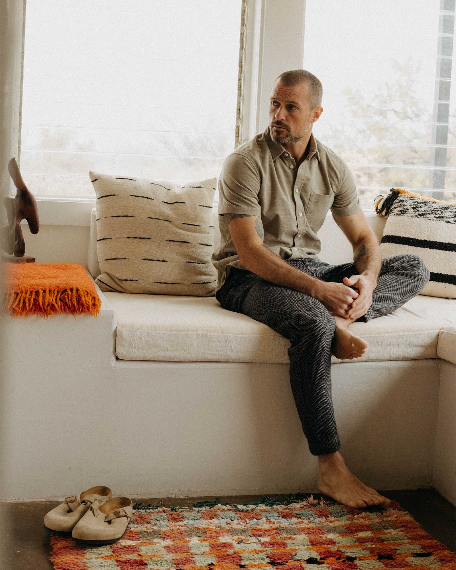 The Short Sleeve California in Heather Moss Cord - Image 3