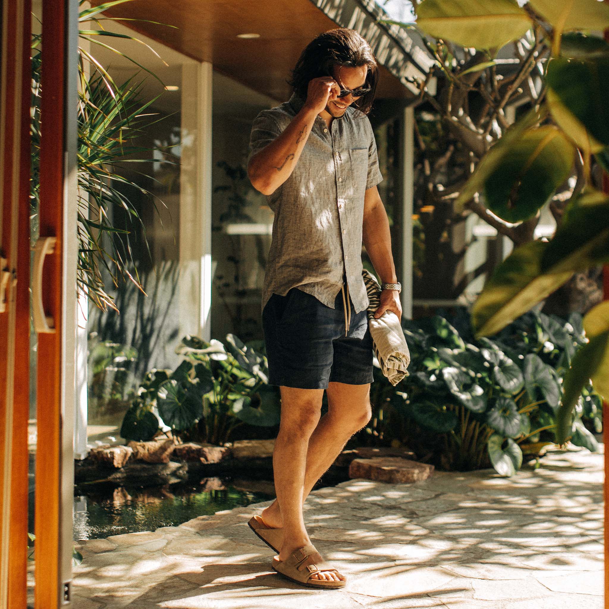 The Short Sleeve California in Navy Hemp - Image 5