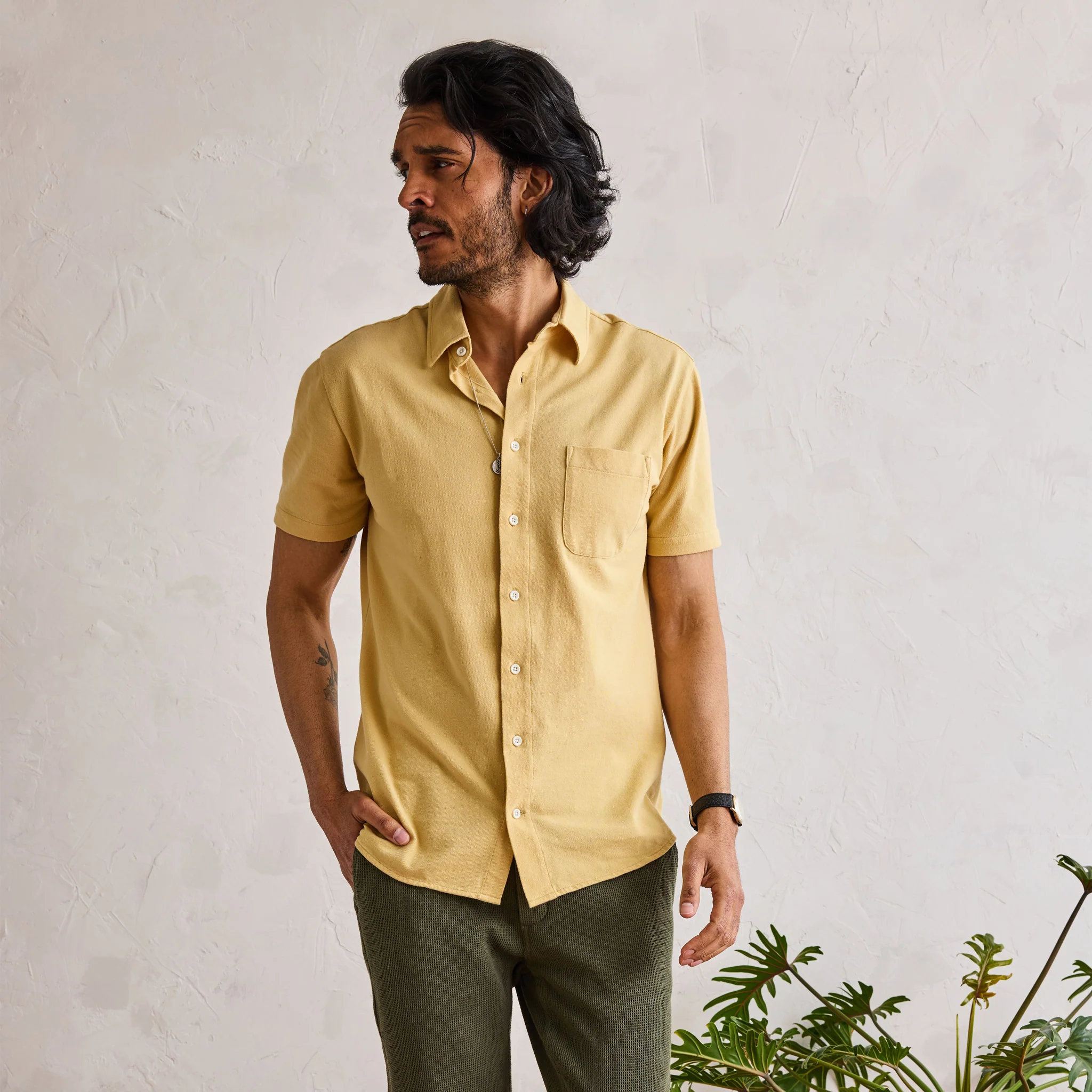 The Short Sleeve California in Oak Pique - Image 2
