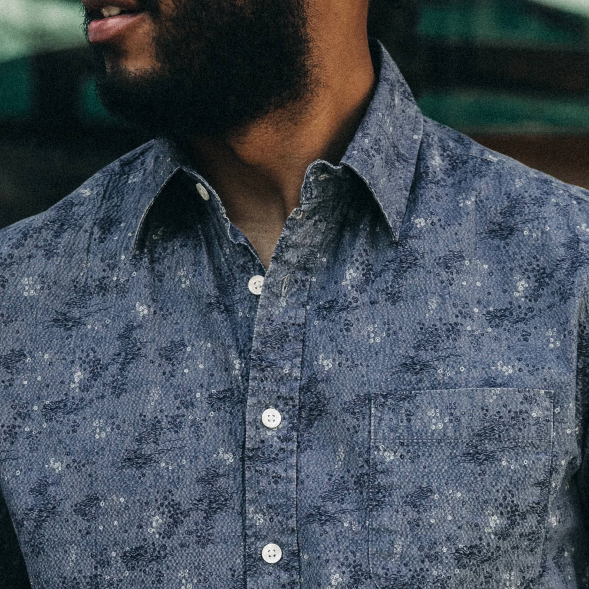 The Short Sleeve California in Ocean Sketch - Image 3