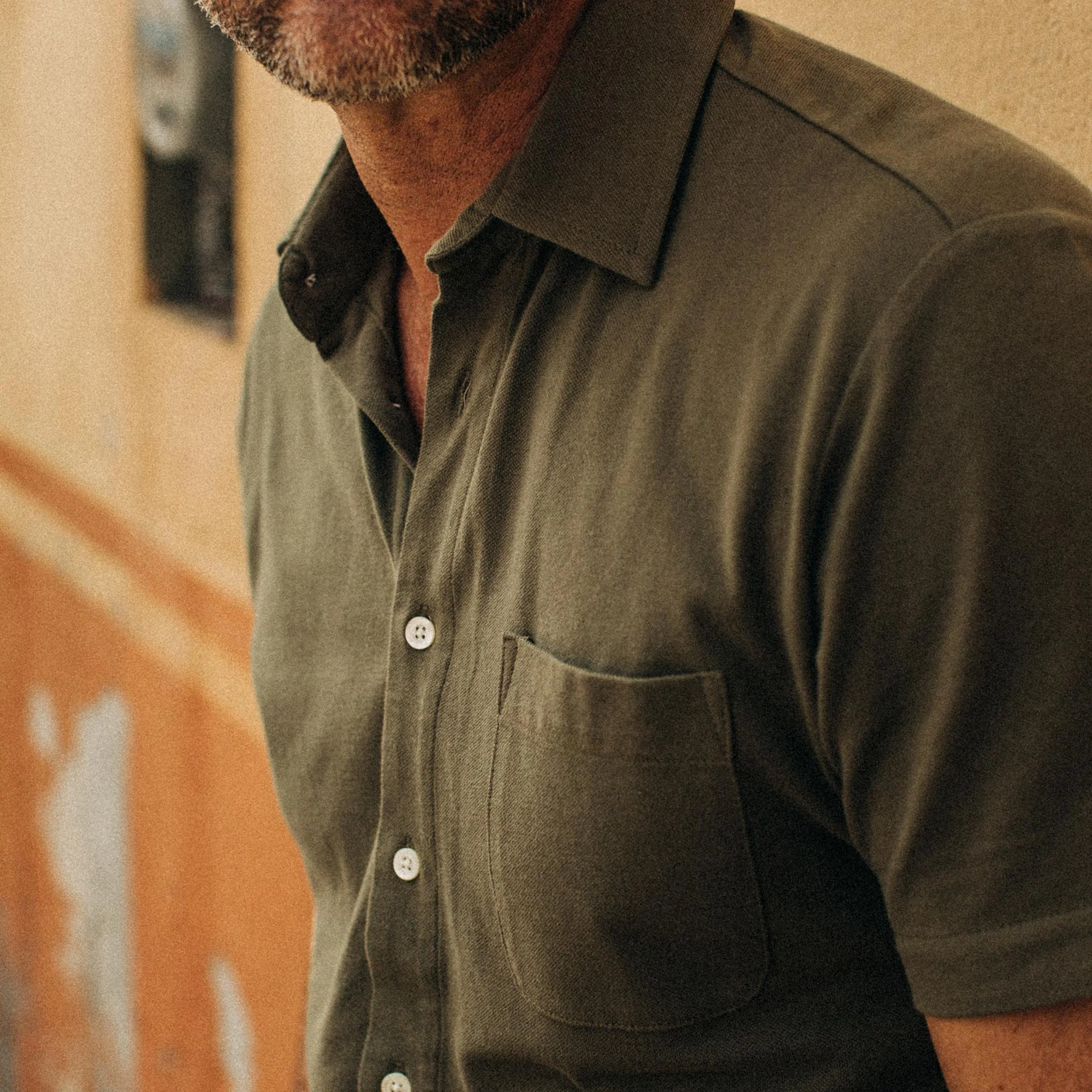 The Short Sleeve California in Olive Pique - Image 4