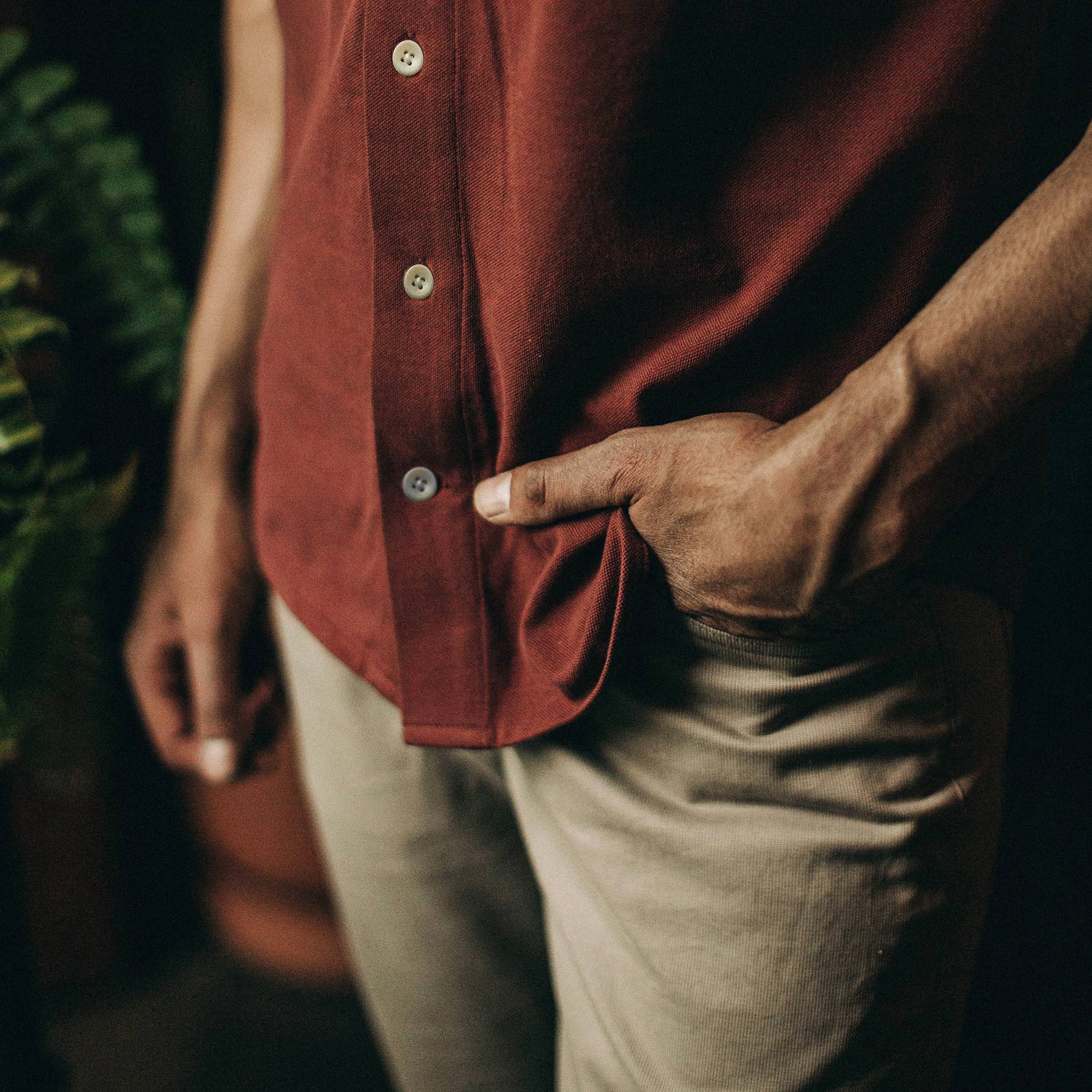 The Short Sleeve California in Rust Pique - Image 5