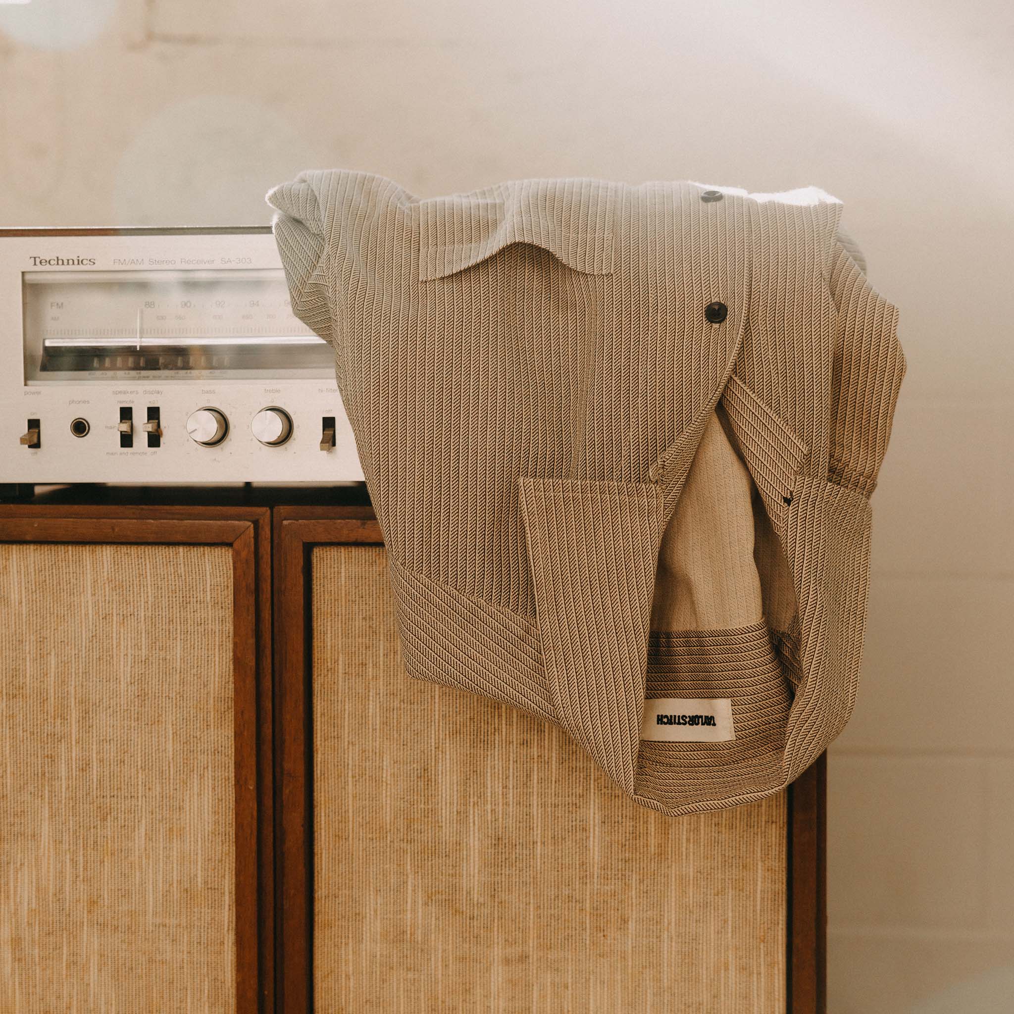 The Conrad Shirt in Black Coffee Stripe - Image 5