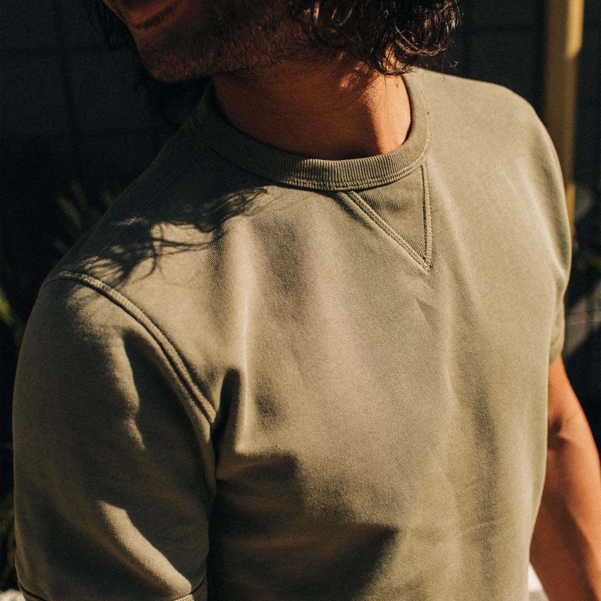 The Short Sleeve Fillmore Crew in Olive - Image 3