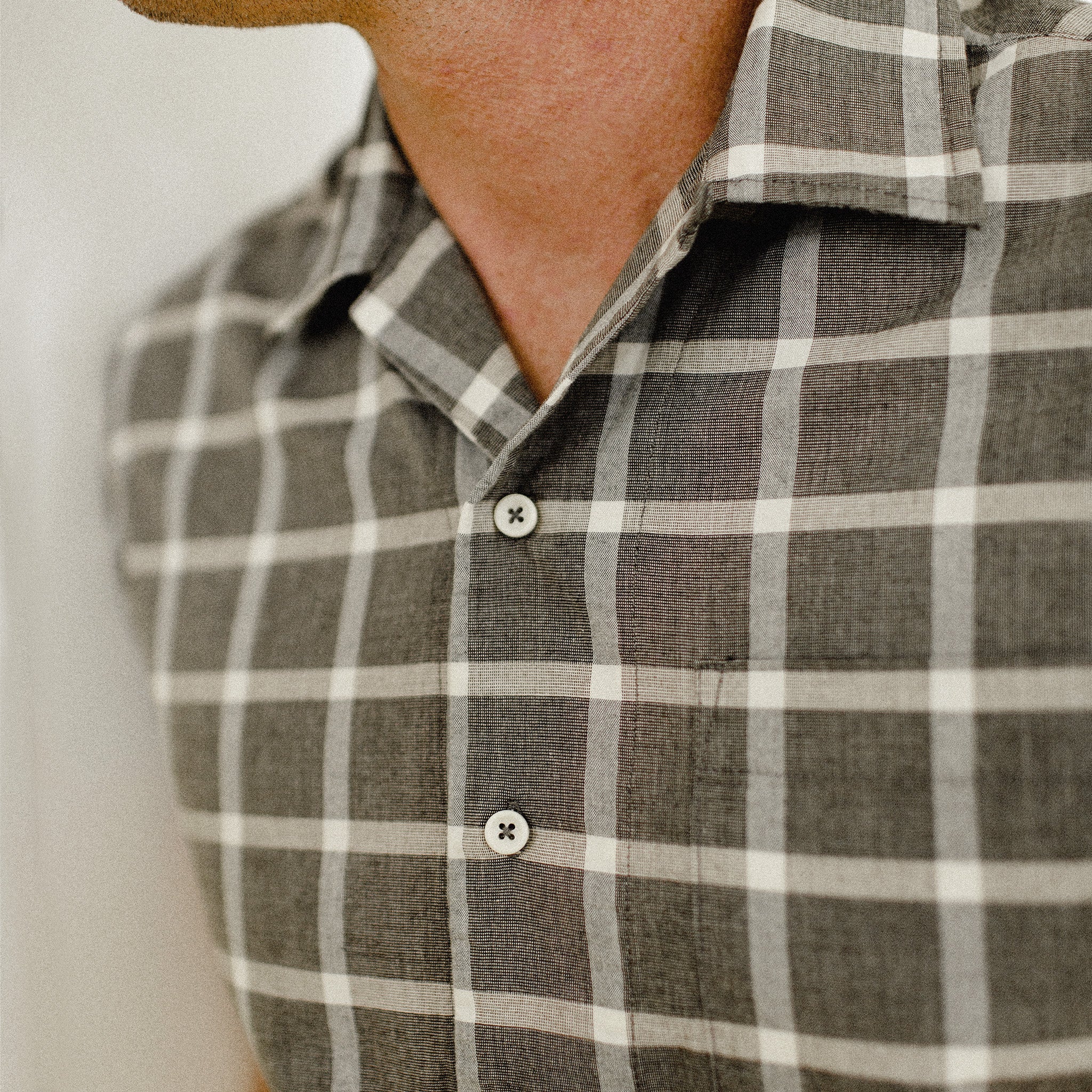 The Short Sleeve Hawthorne in Espresso Plaid - Image 4