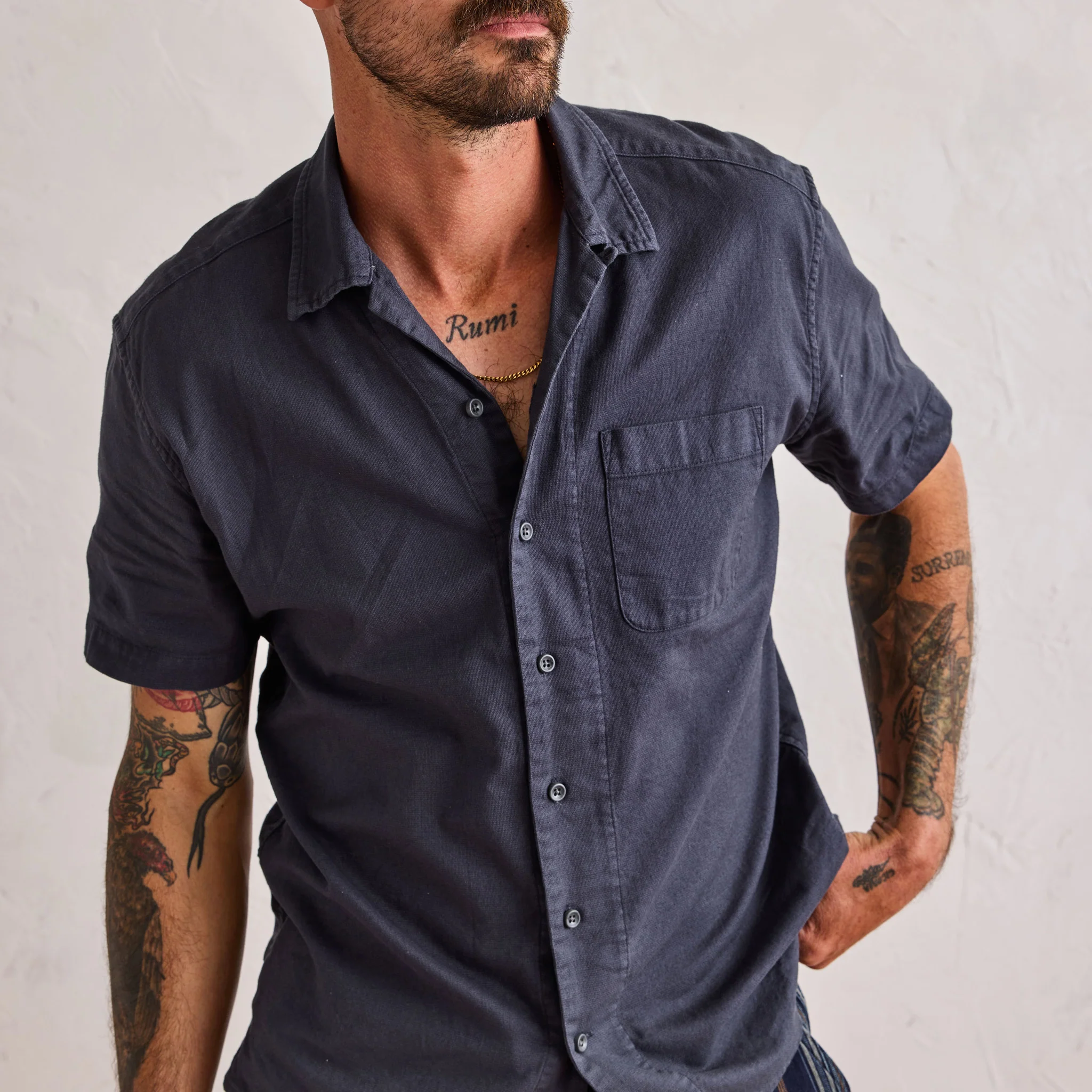 The Short Sleeve Hawthorne in Marine - Image 2