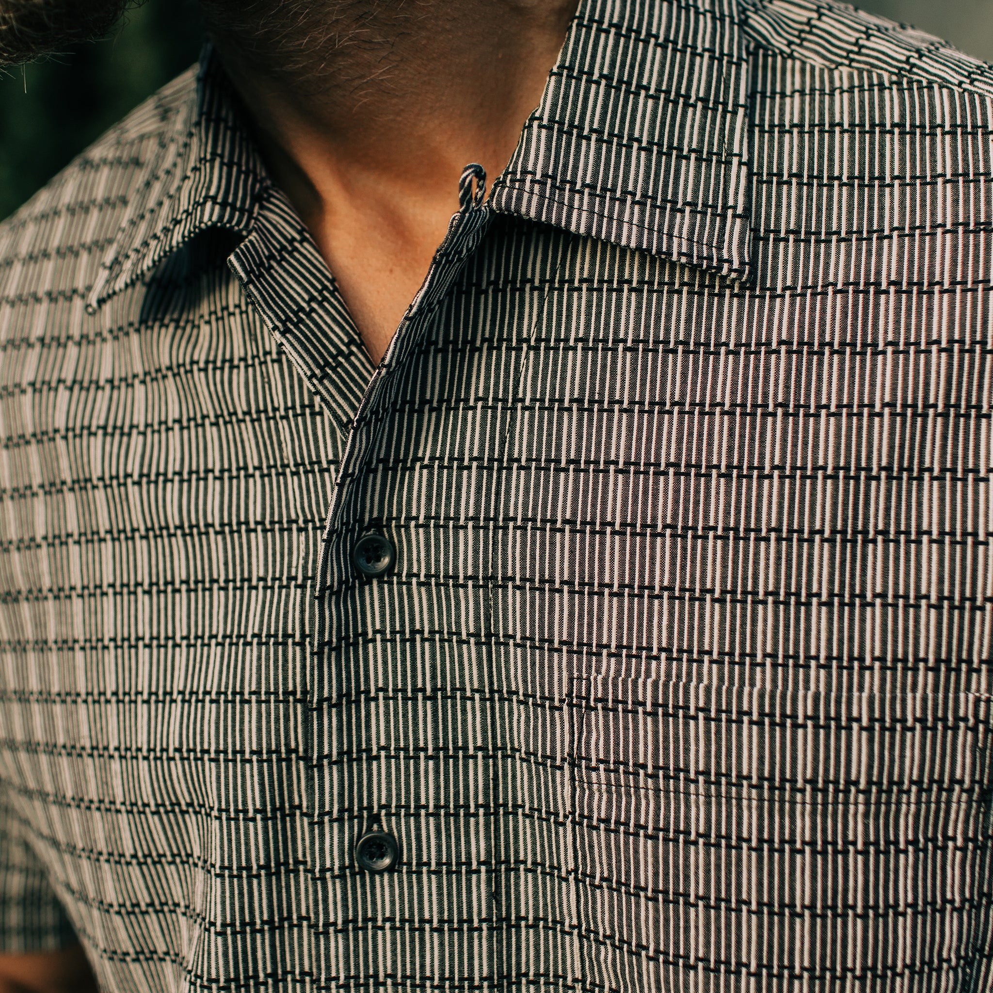 The Short Sleeve Hawthorne in Navy Stripe - Image 3