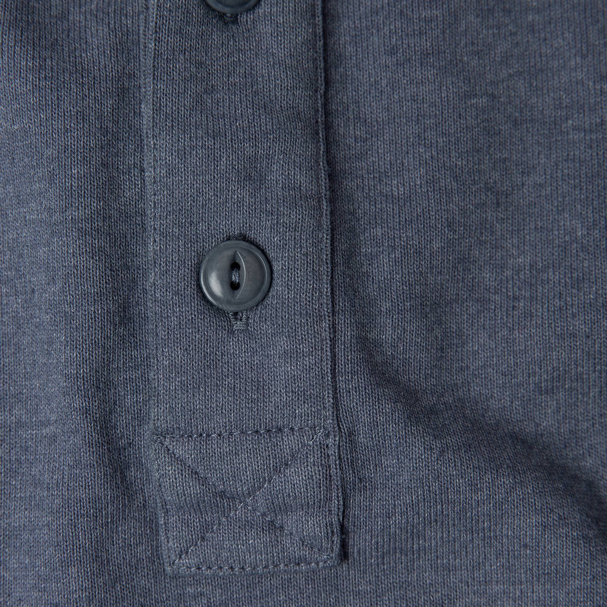 The Short Sleeve Heavy Bag Henley in Atlantic Blue - Image 6
