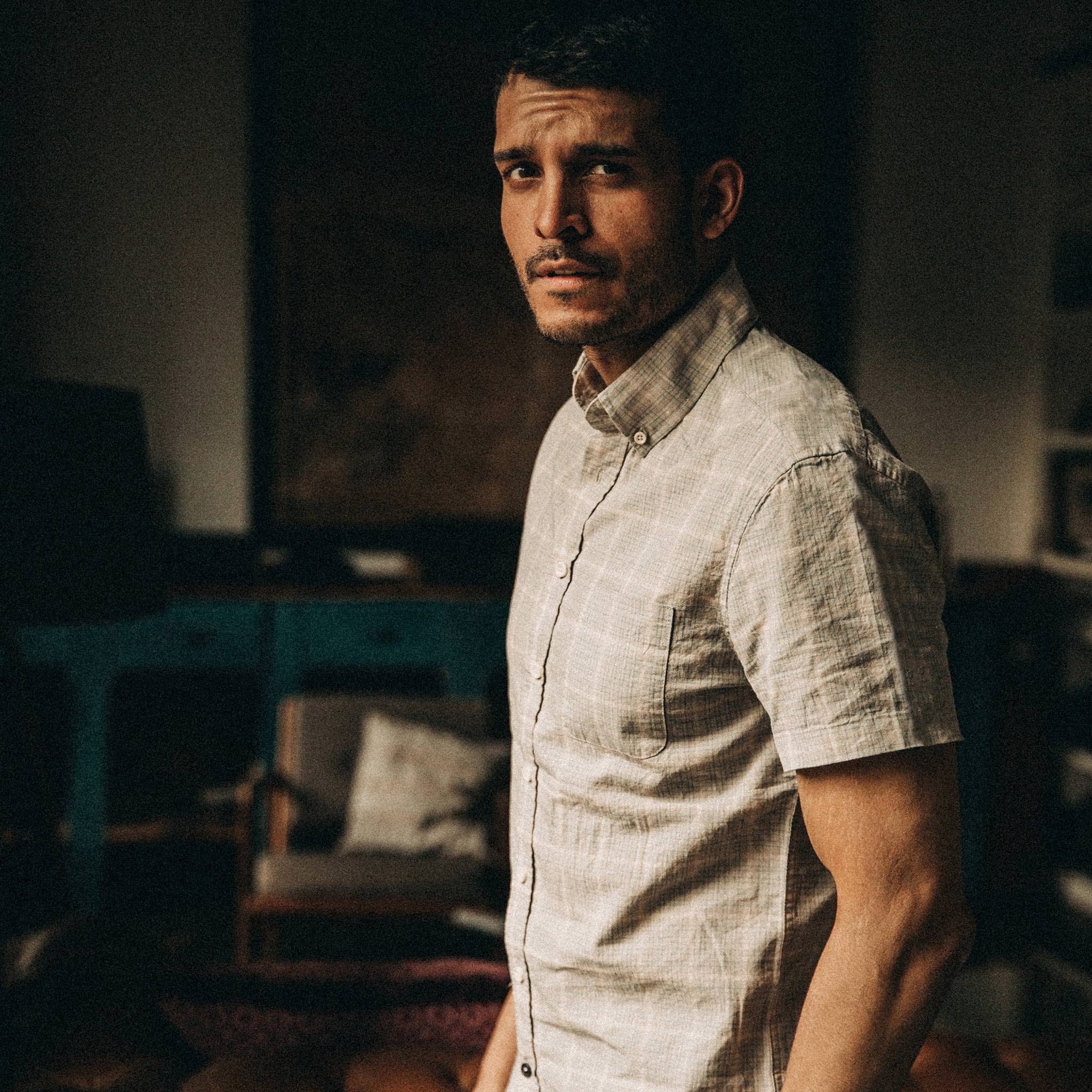 The Short Sleeve Jack in Ash Madras - Image 4