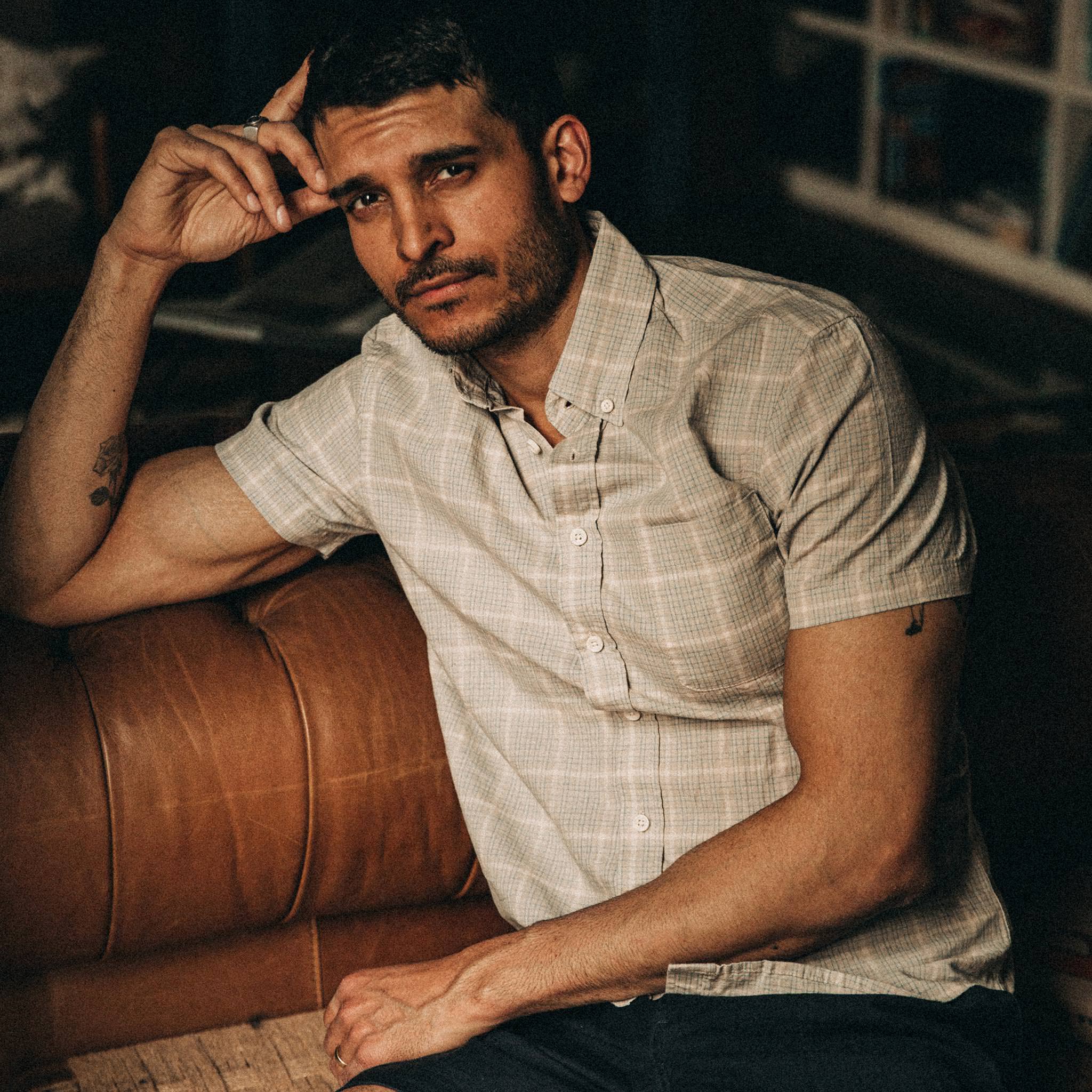 The Short Sleeve Jack in Ash Madras - Image 5