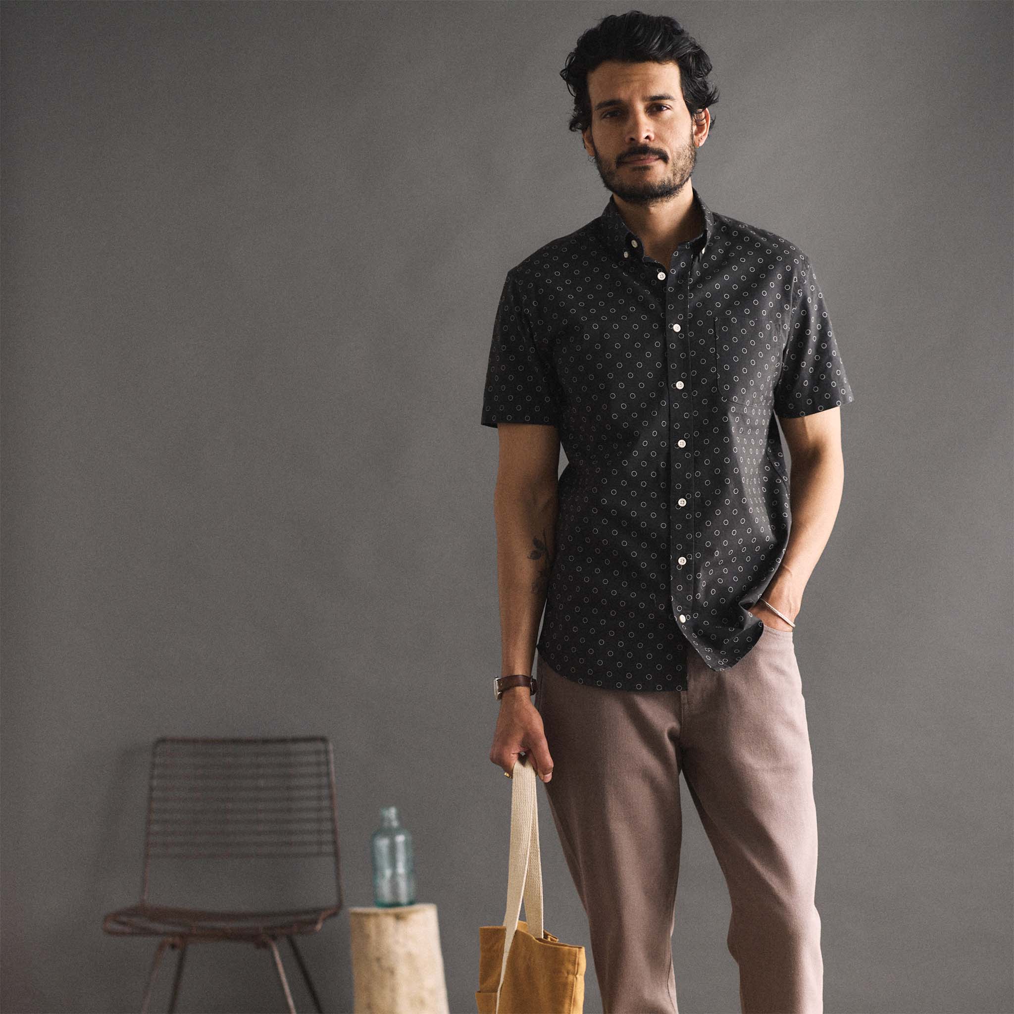 The Short Sleeve Jack in Asphalt Dot - Image 2