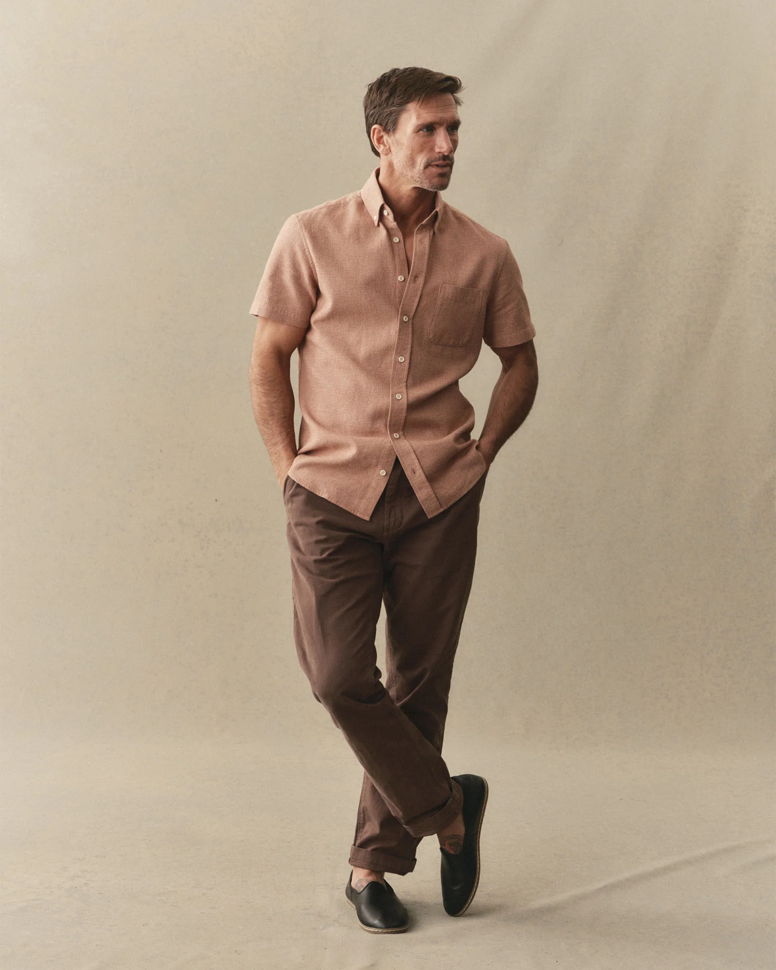 The Short Sleeve Jack in Desert Twist Waffle - Image 3