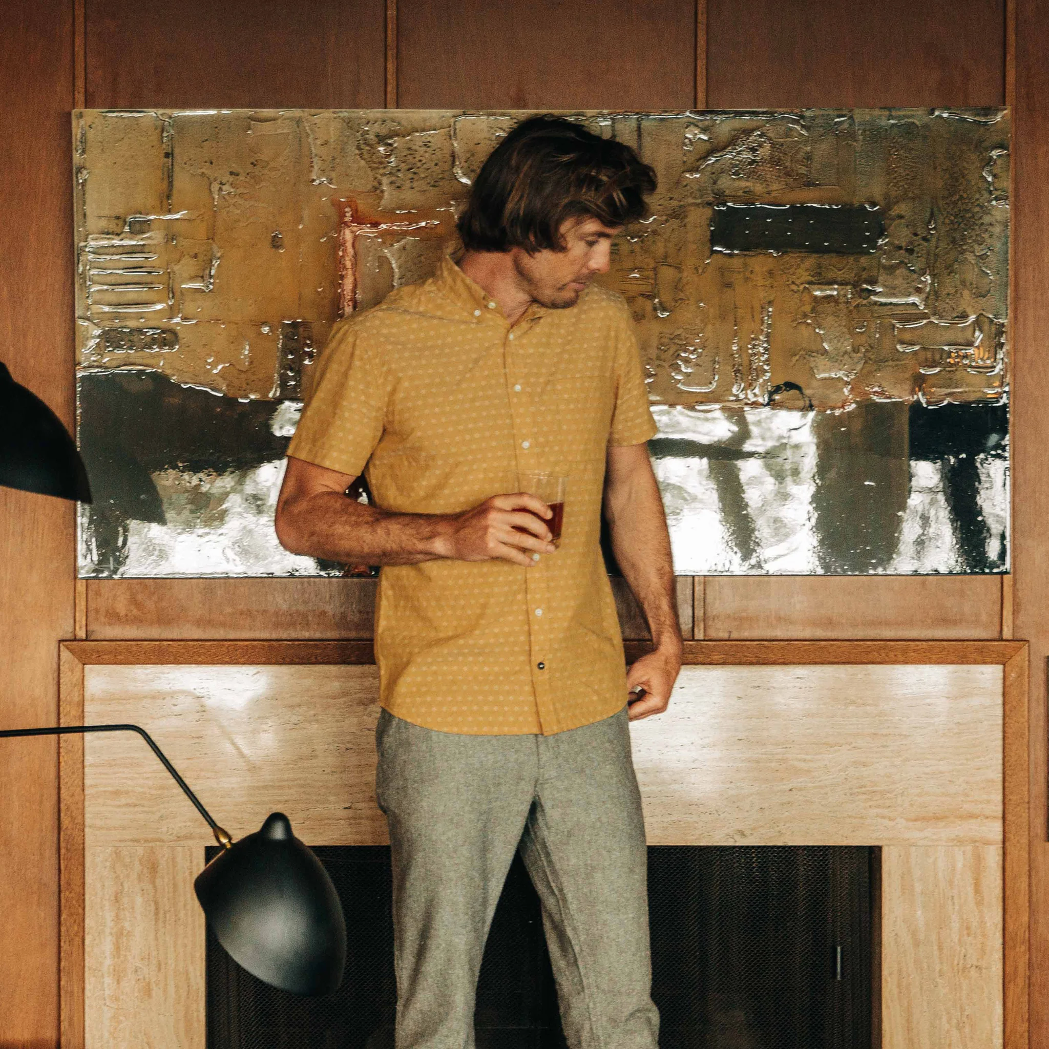 The Short Sleeve Jack in Gold Diamond - Image 2
