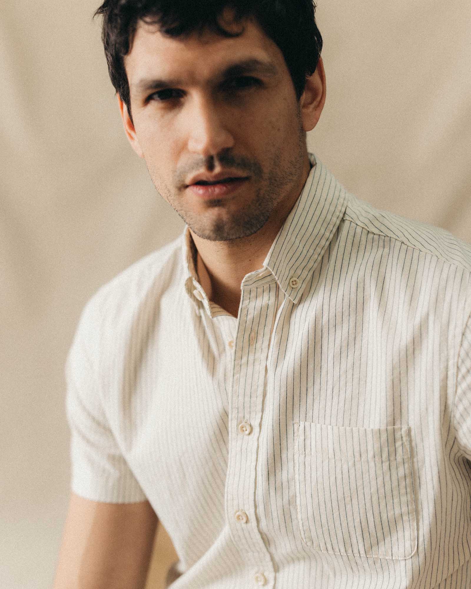The Short Sleeve Jack in Indigo Stripe - Image 3