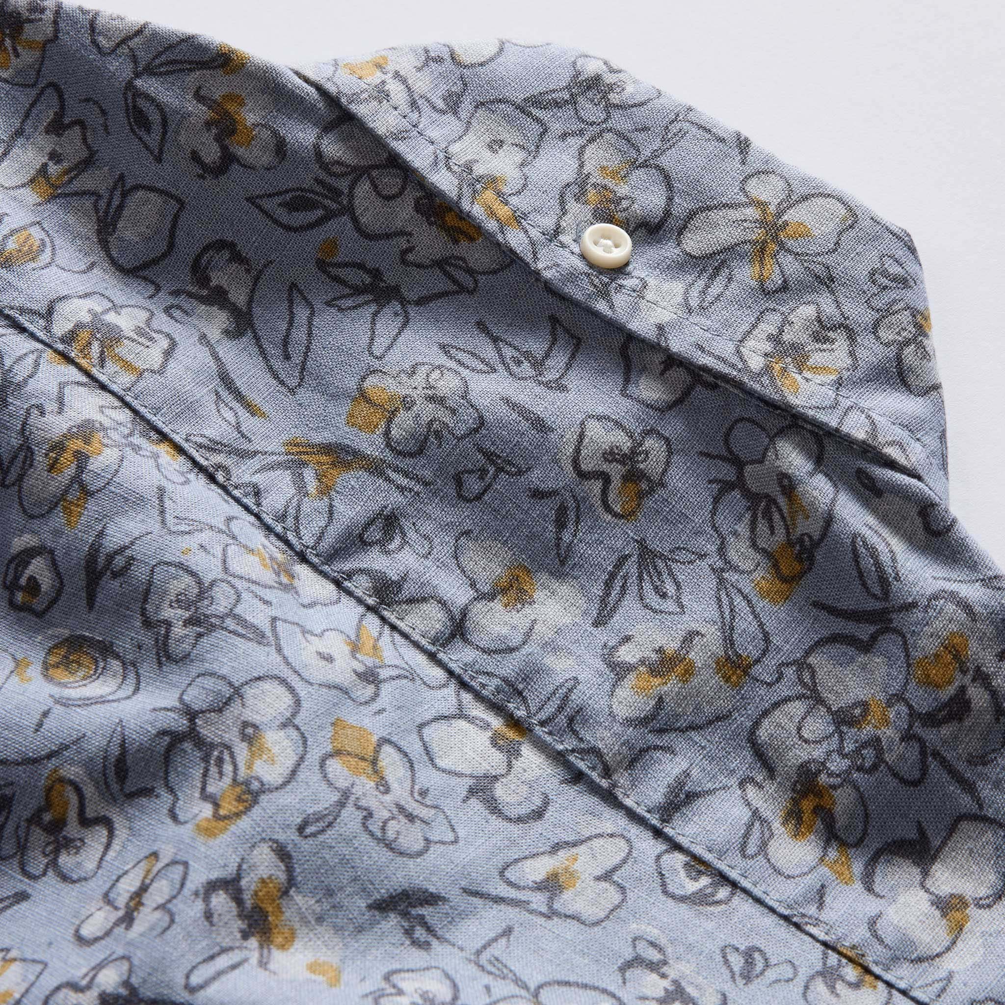 The Short Sleeve Jack in Light Blue Floral - Image 5