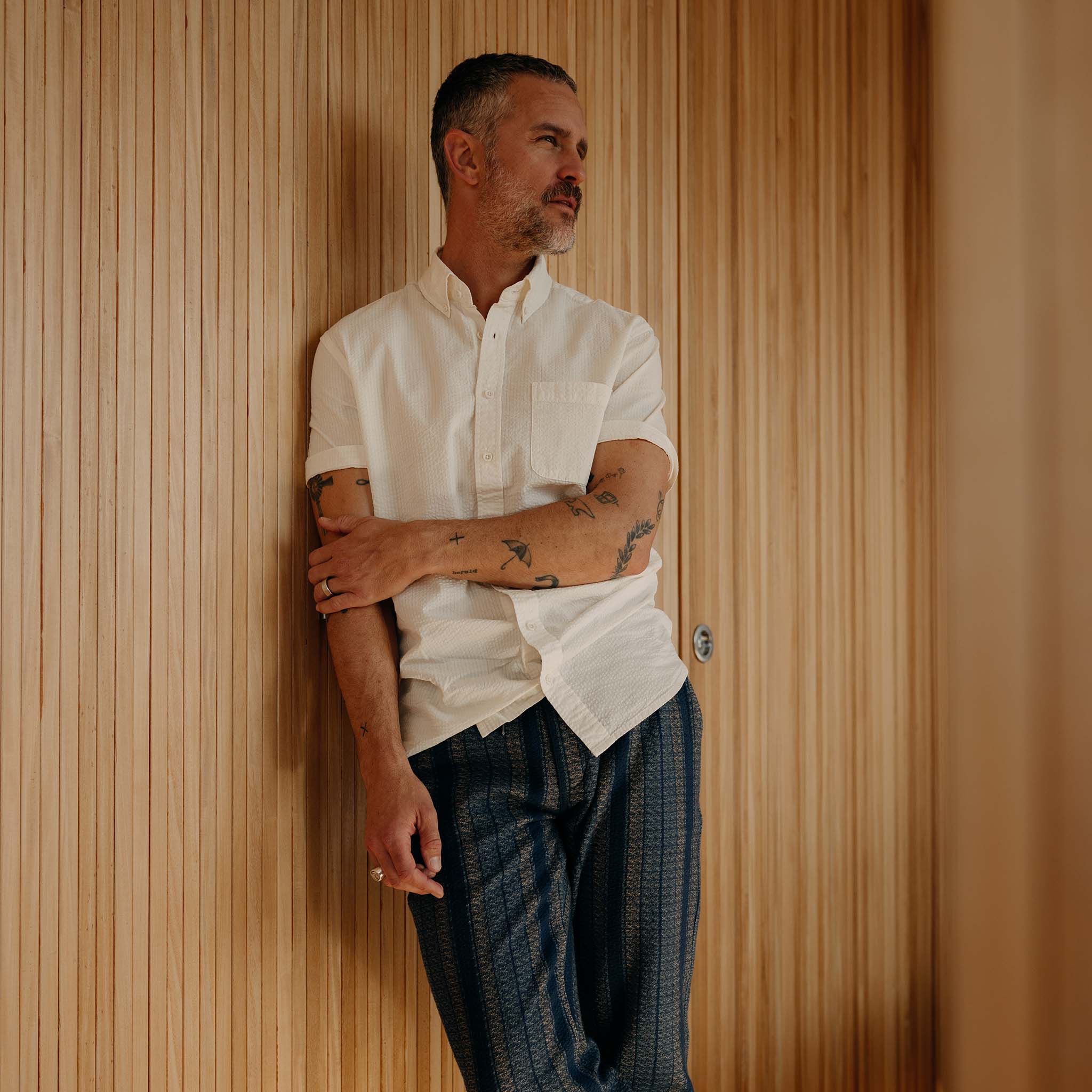 The Short Sleeve Jack in Natural Seersucker - Image 2