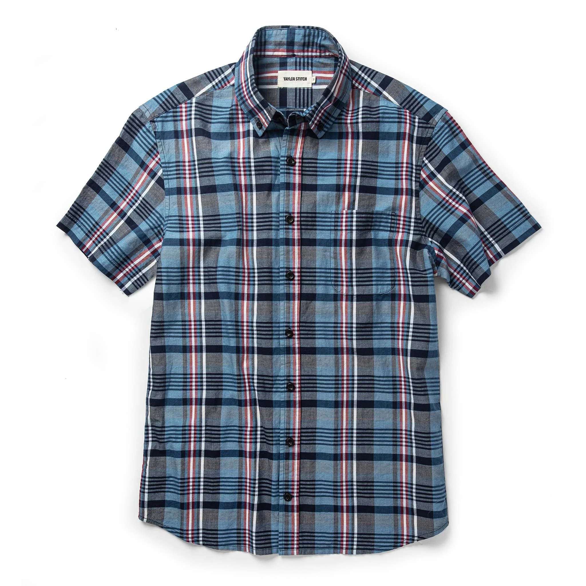 The Short Sleeve Jack in Navy Madras