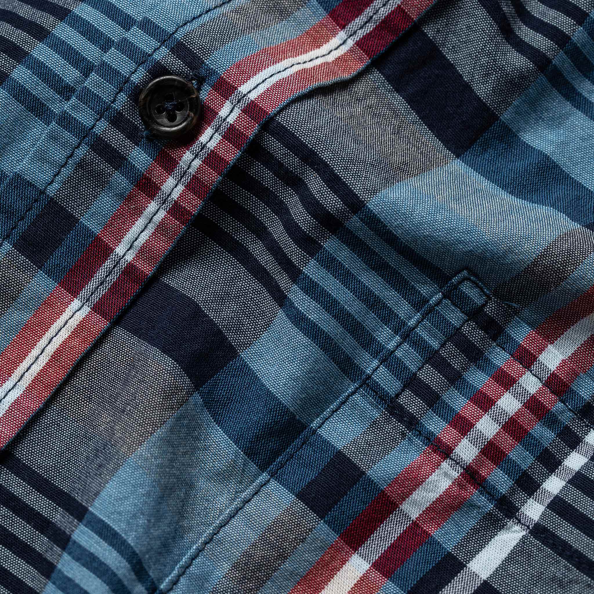 The Short Sleeve Jack in Navy Madras - Image 7
