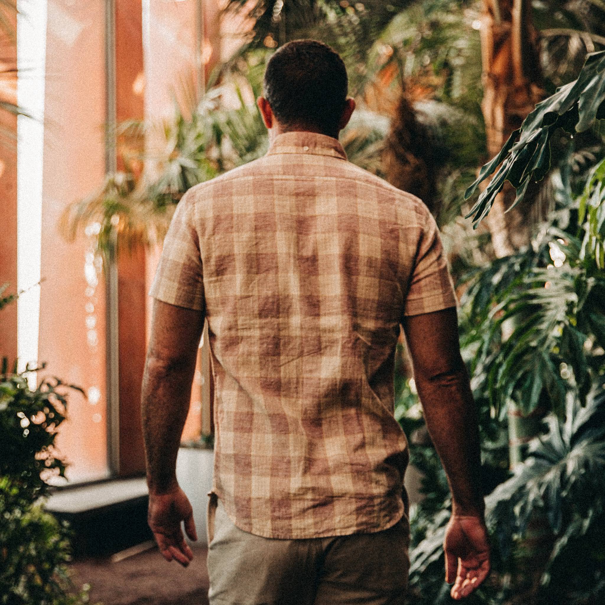 The Short Sleeve Jack in Red Madras - Image 5