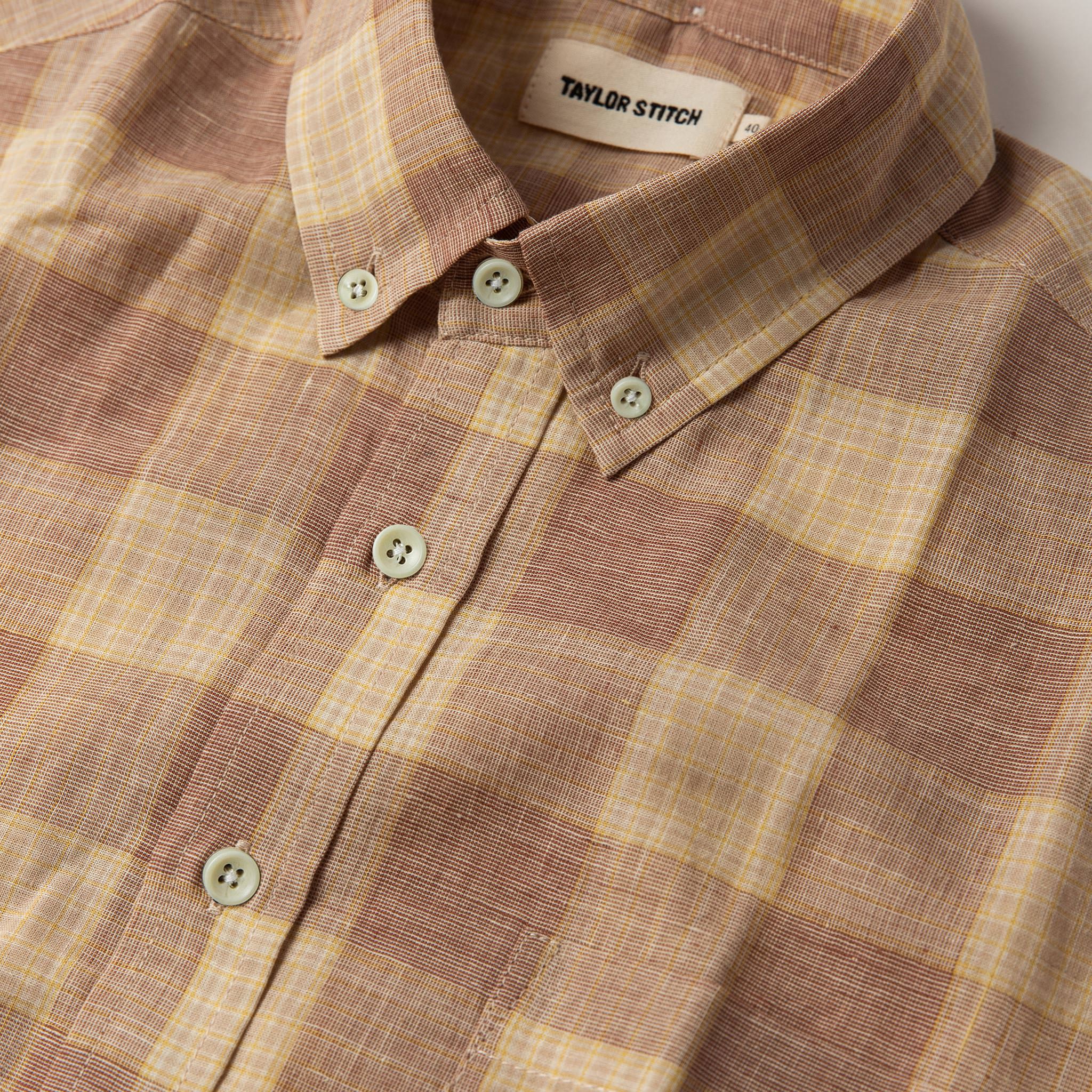 The Short Sleeve Jack in Red Madras - Image 6