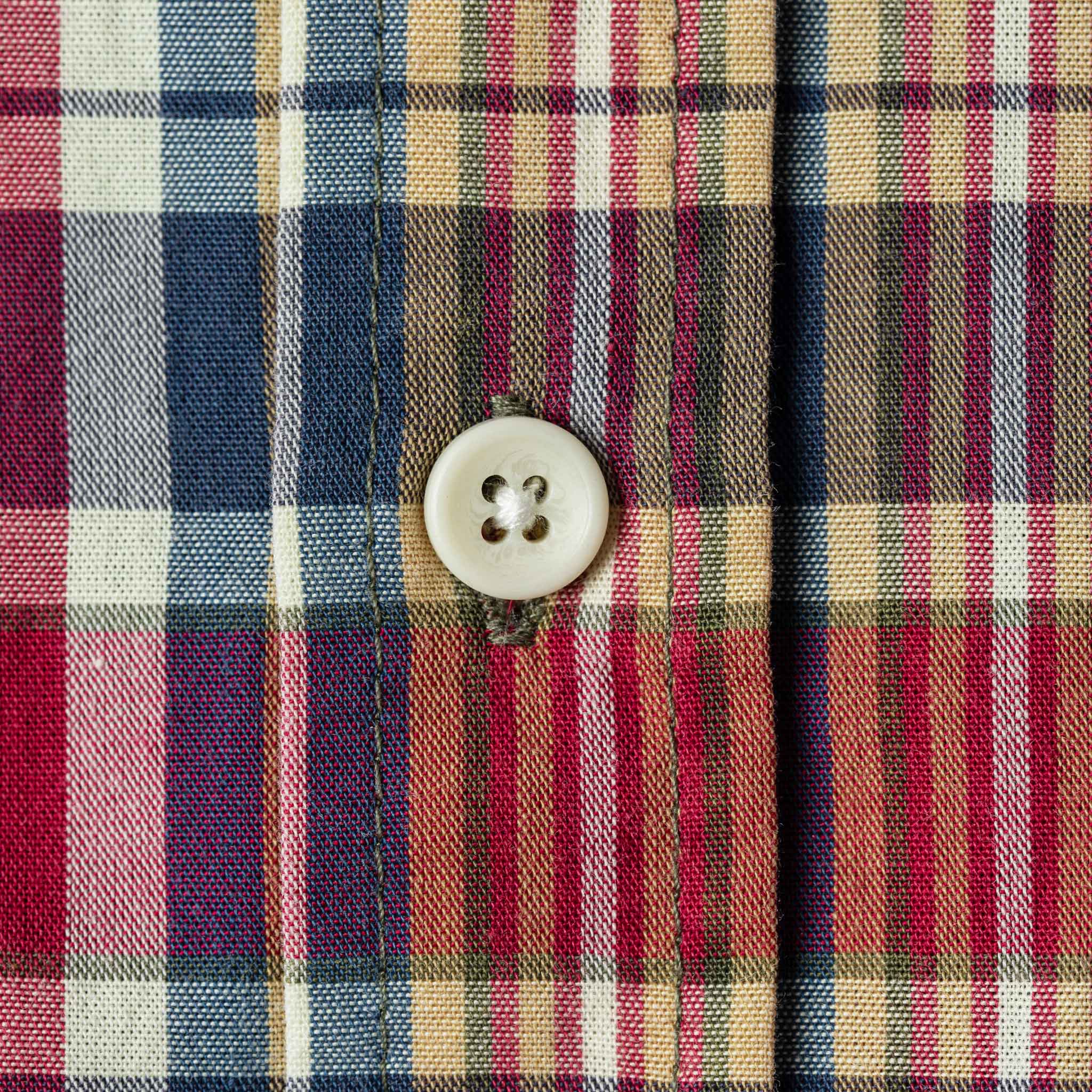 The Short Sleeve Jack in Red Madras - Image 8