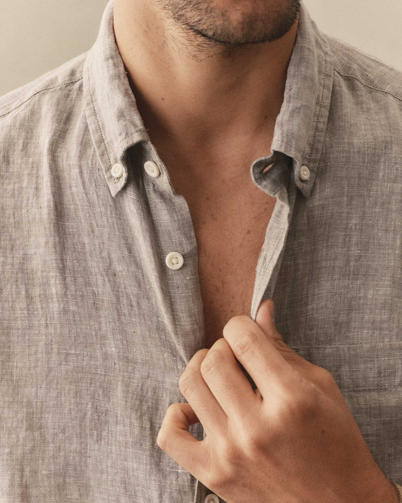 The Short Sleeve Jack in Sage Linen - Image 4